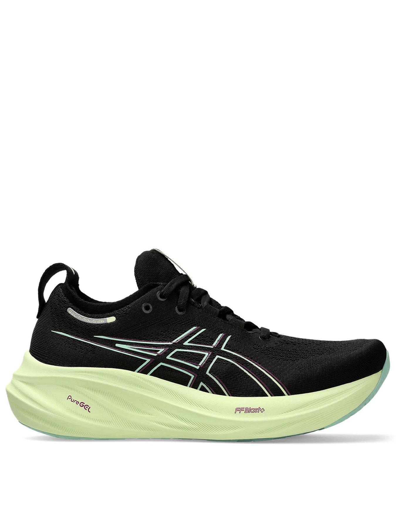asics women's running gel-nimbus 26 trainers - black