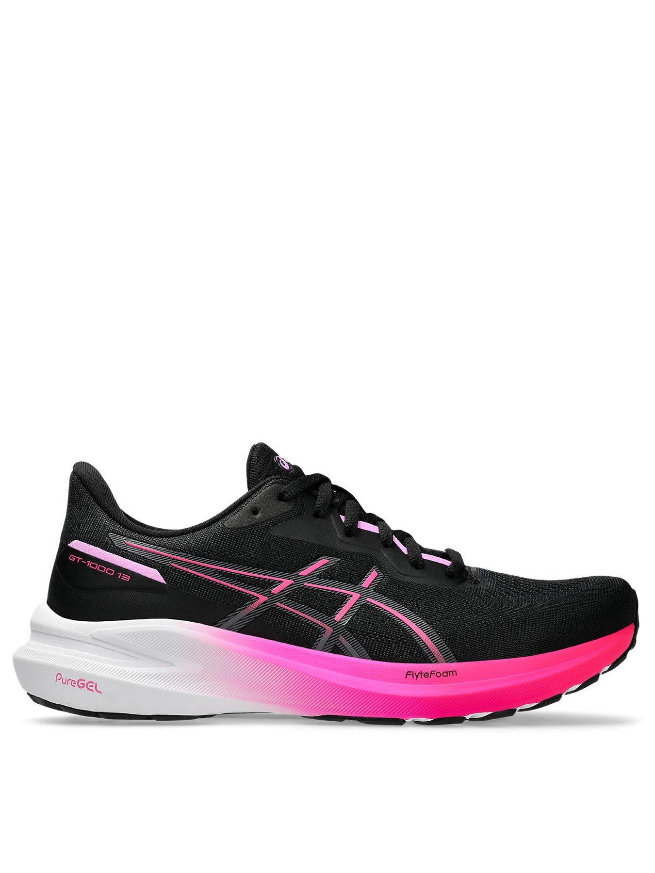 Black asics womens trainers hotsell