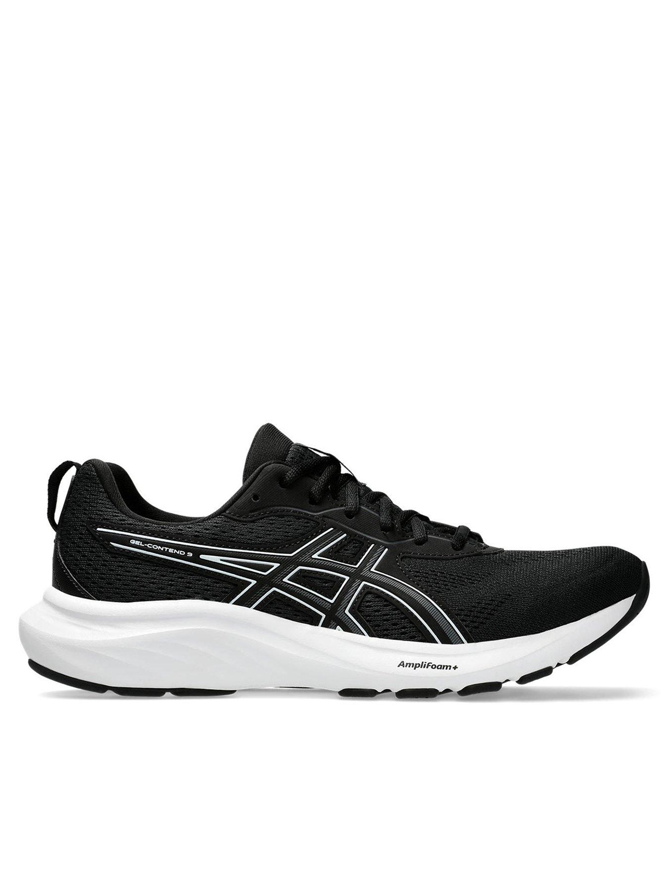 Black asics running shoes men best sale