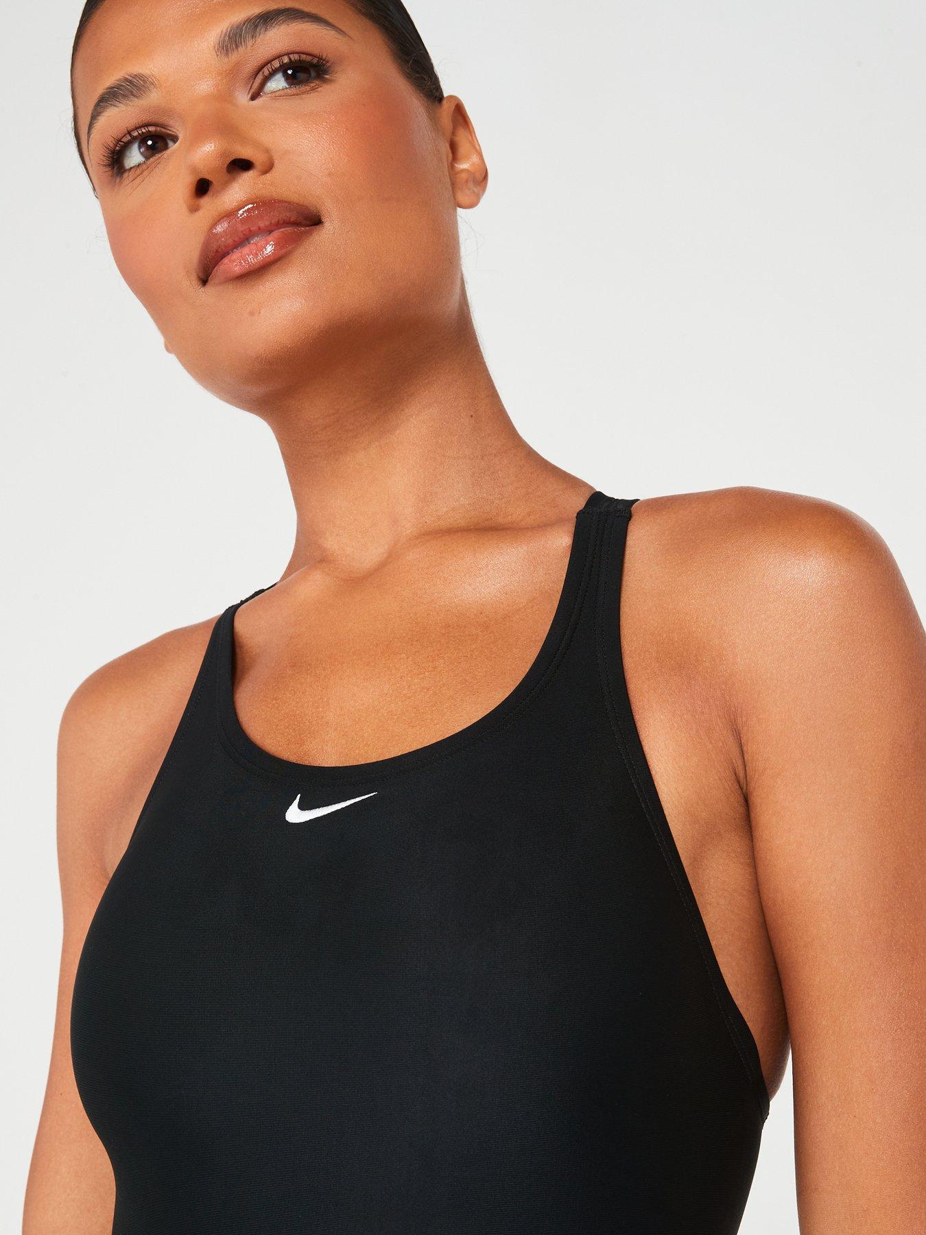 Image 4 of 4 of Nike Solid Fastback One Piece Swimsuit - Black