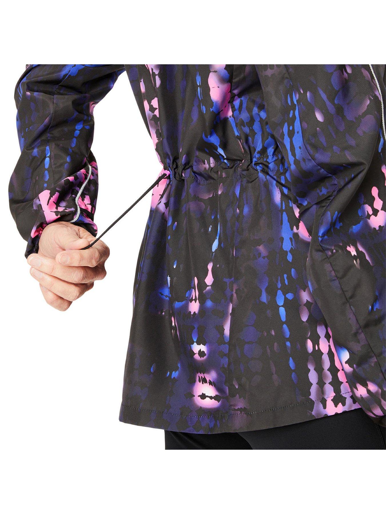 Asics Womens Running Road Lite-show Packable Jacket Black/pink