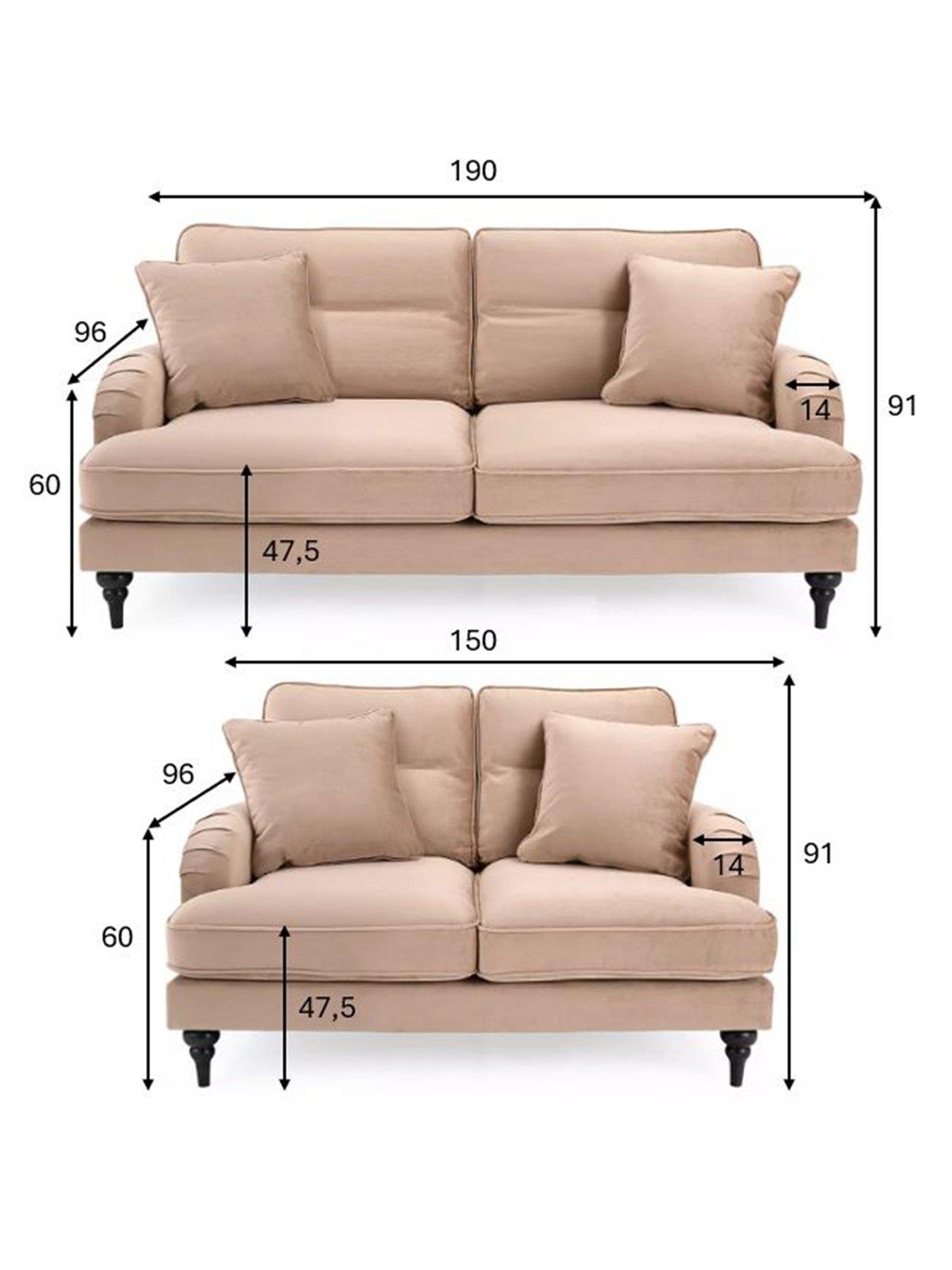 Image 5 of 6 of The Very Collection Victoria 3 + 2 Seater Fabric Sofa Set (Buy &amp; SAVE!) - Mink -&nbsp;FSC&reg; Certified