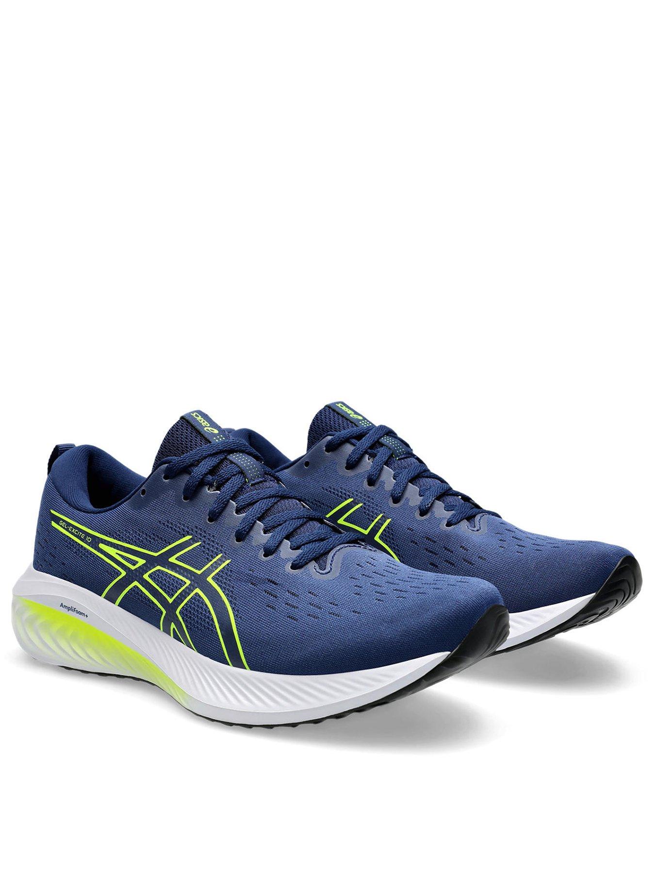 asics men's running gel-excite 10 trainers - blue, blue, size 9, men