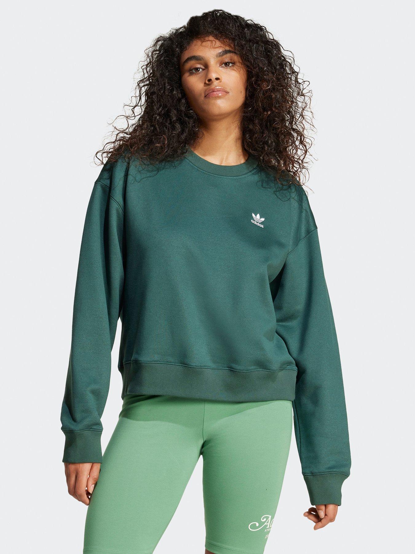 undefined Womens Trefoil Sweater - Mineral Green S16