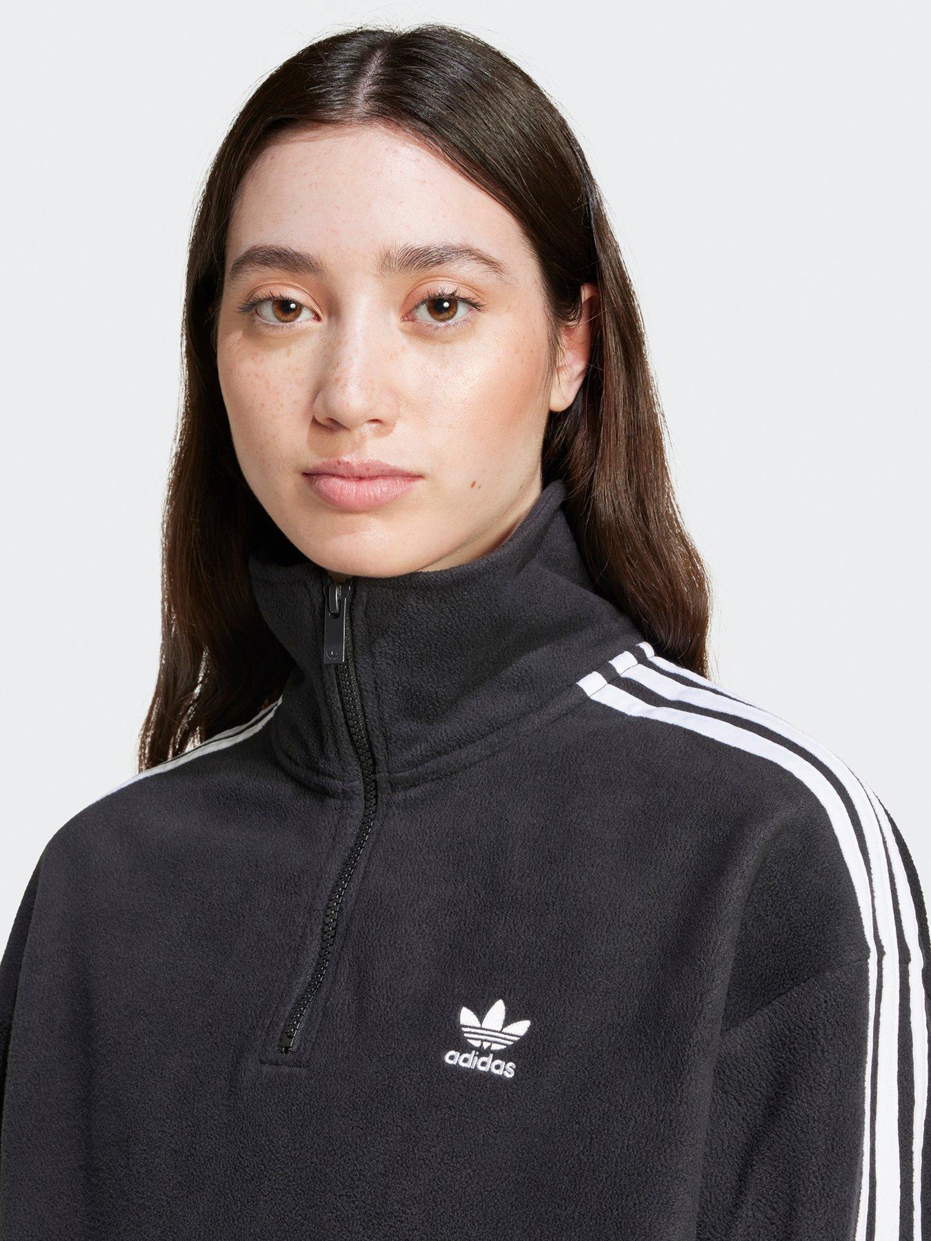 adidas Originals Womens Polarfleece Half Zip Black Very - Main Image