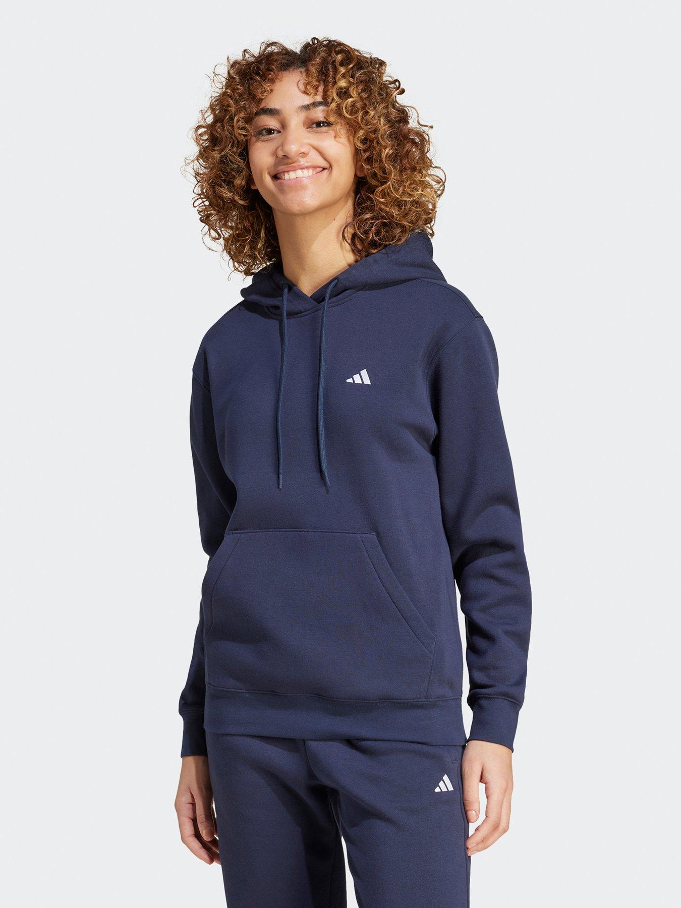 undefined Womens Small Logo Feel Cosy Hoodie - Navy
