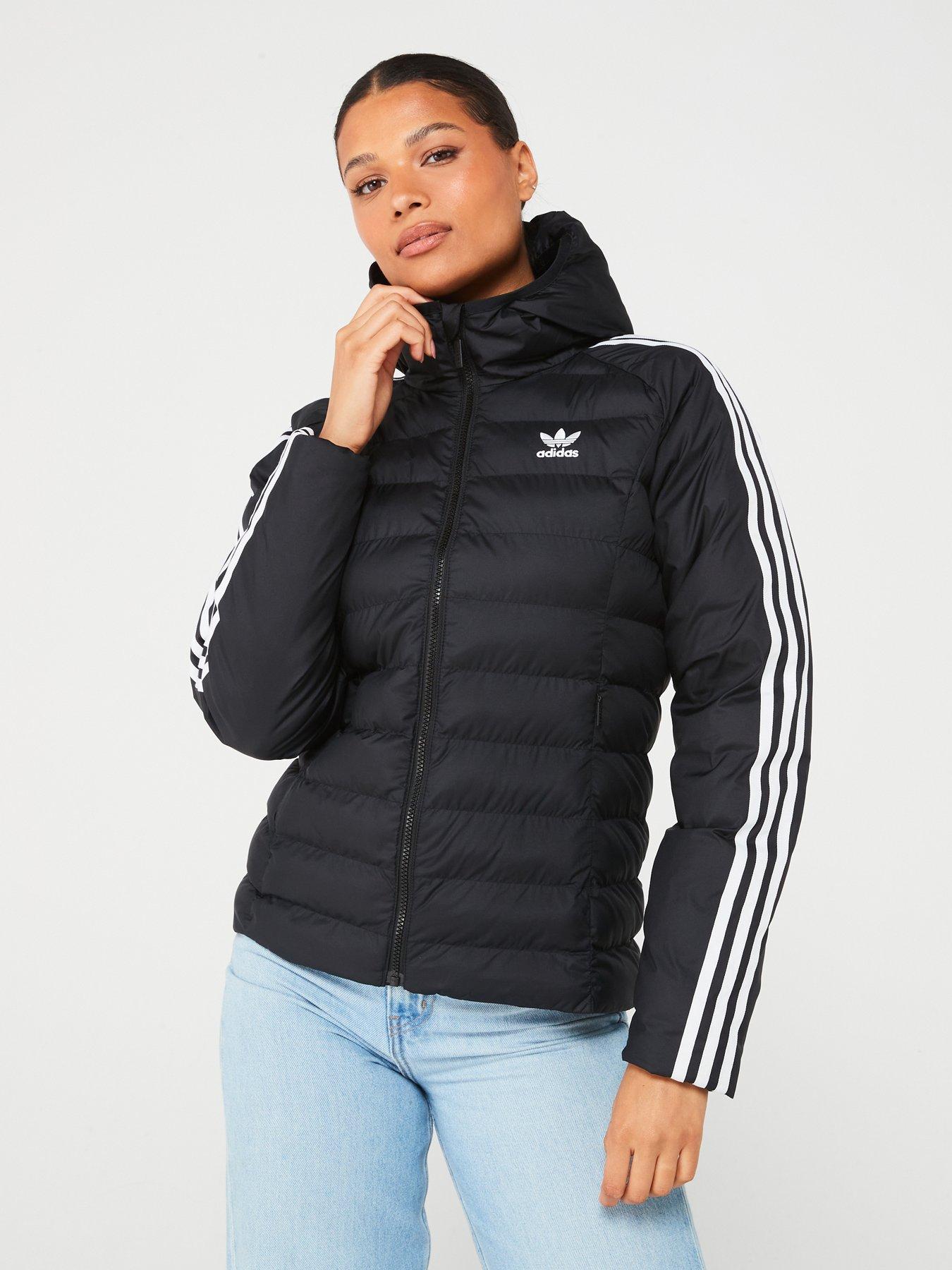 Adidas black coat womens online