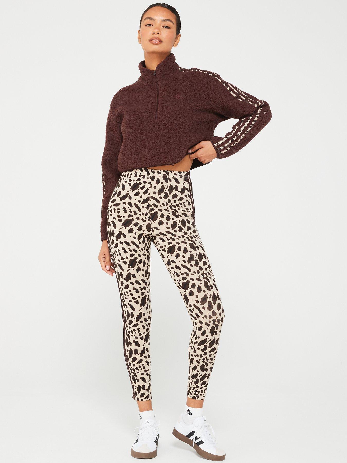 adidas Sportswear Womens Animal Stripe Legging Brown Very