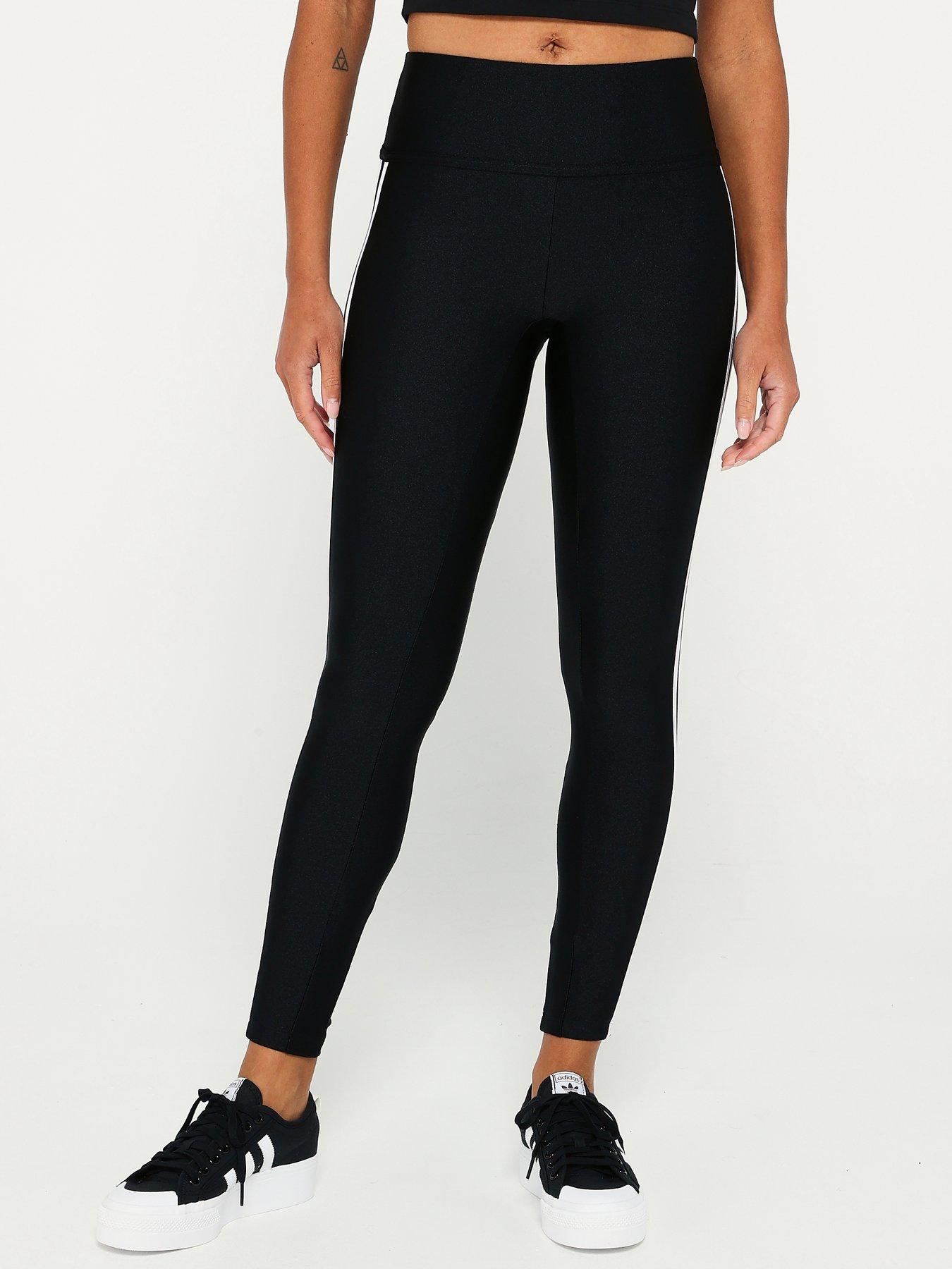Womens 3 Stripes Leggings Black