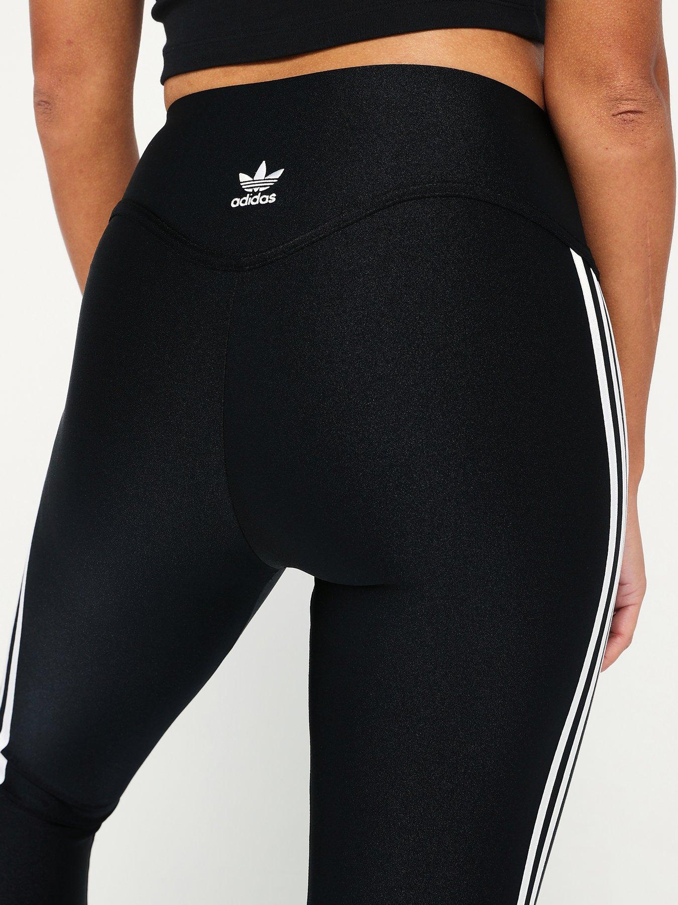 Womens 3 Stripes Leggings Black