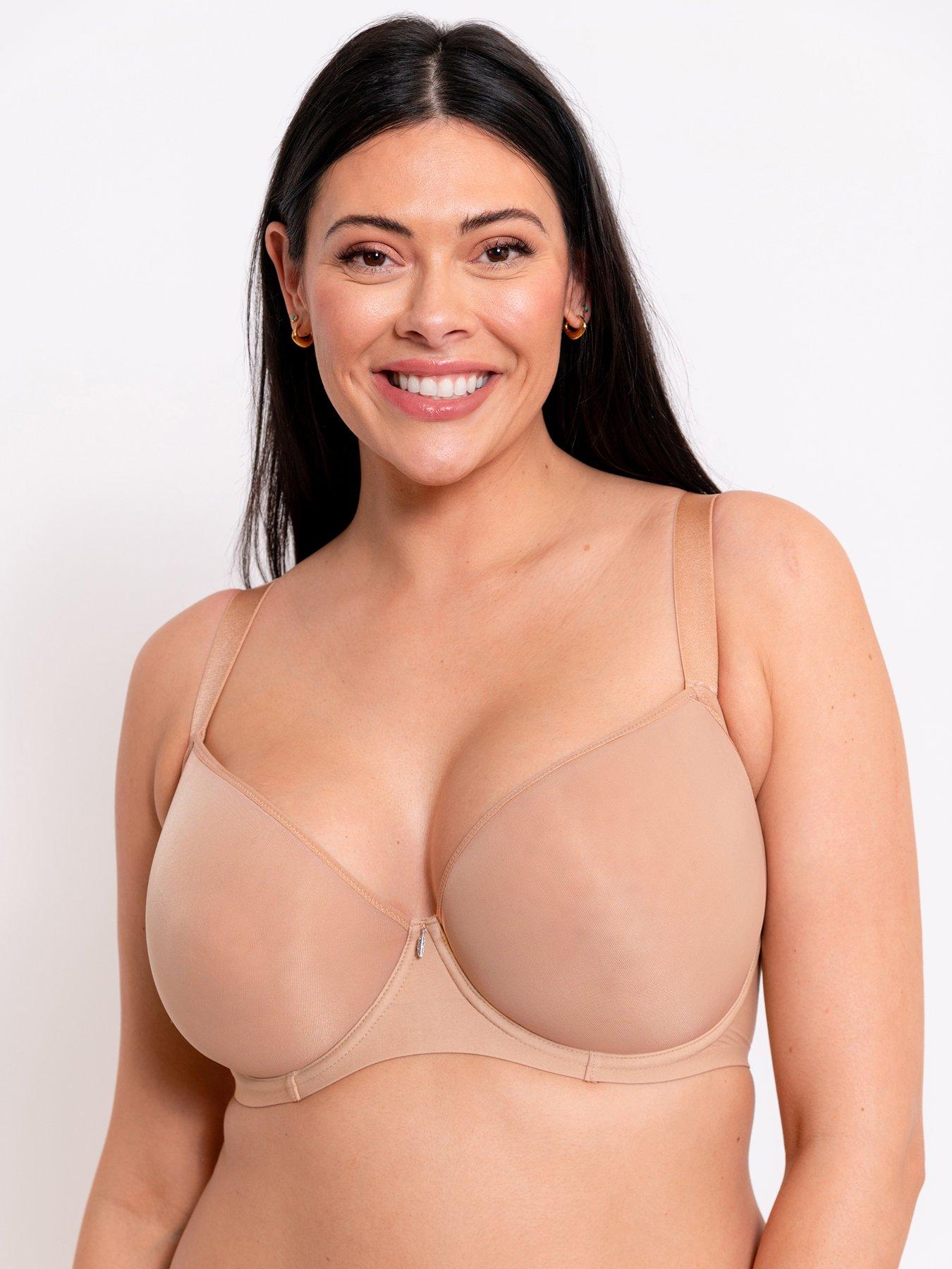 undefined Smoothie Spacer T-Shirt Plunge Bra - Latte