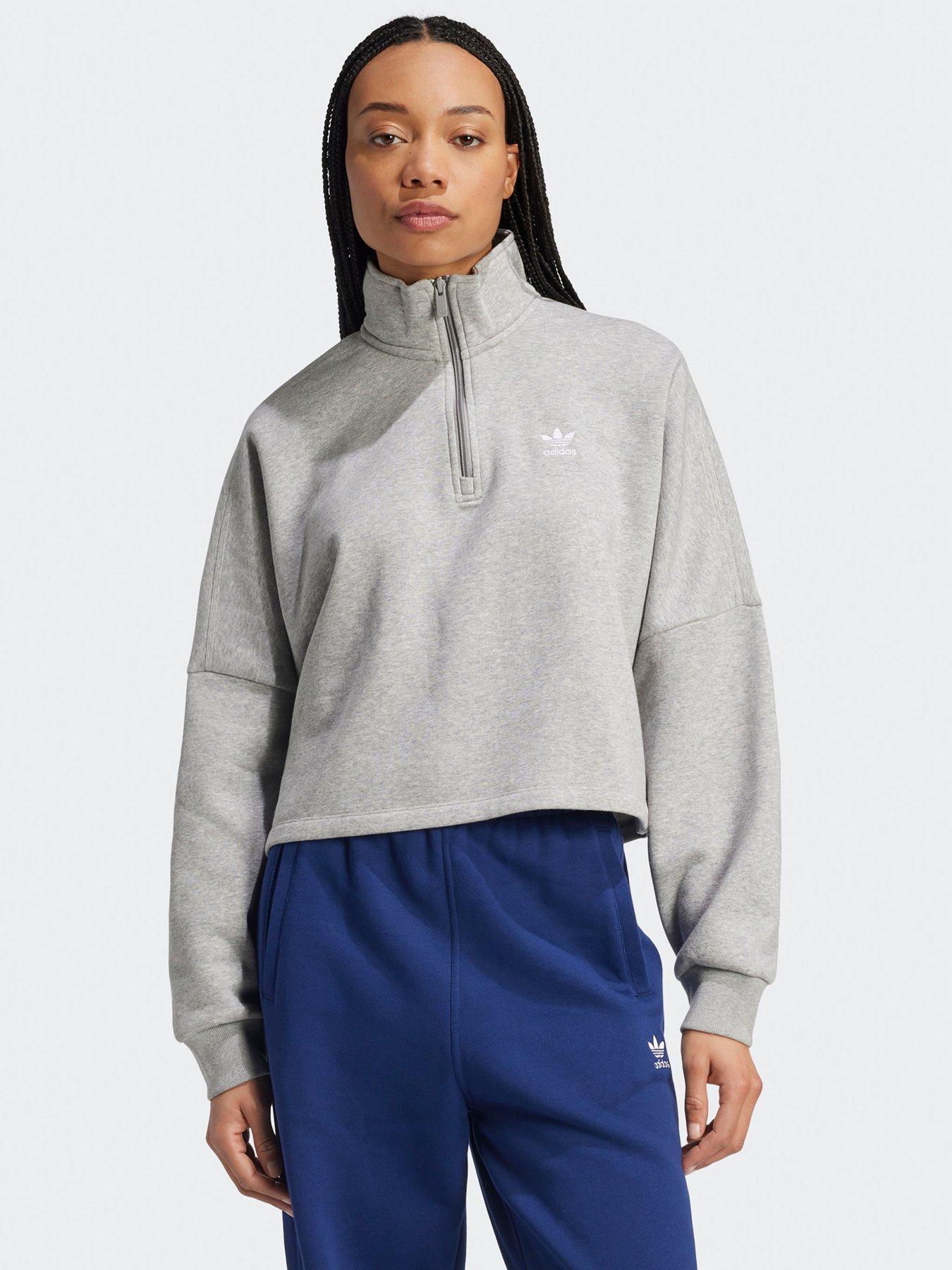 undefined Womens Essentials Half Zip Fleece - Medium Grey Heather