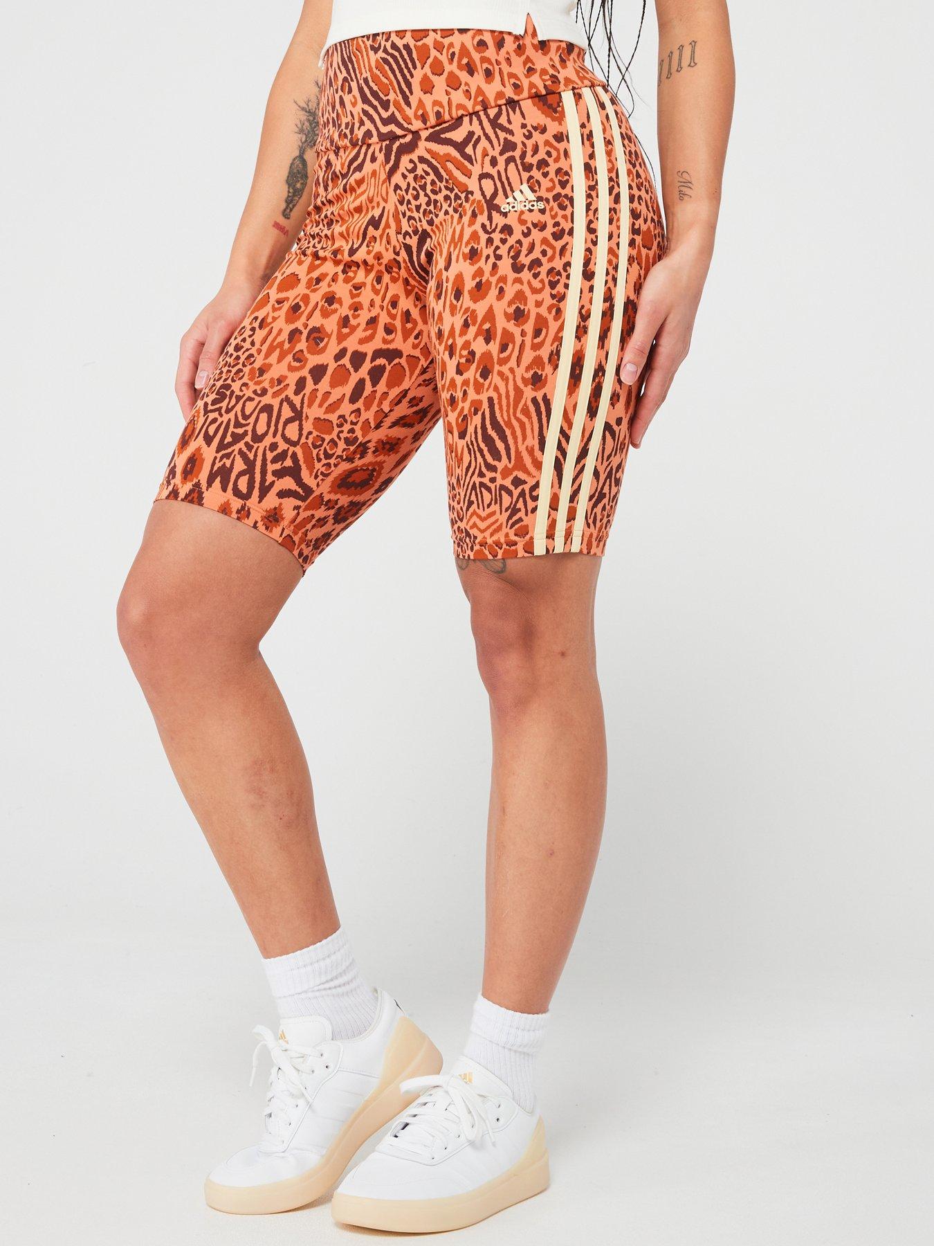 adidas sportswear womens farm bike short - orange/multi
