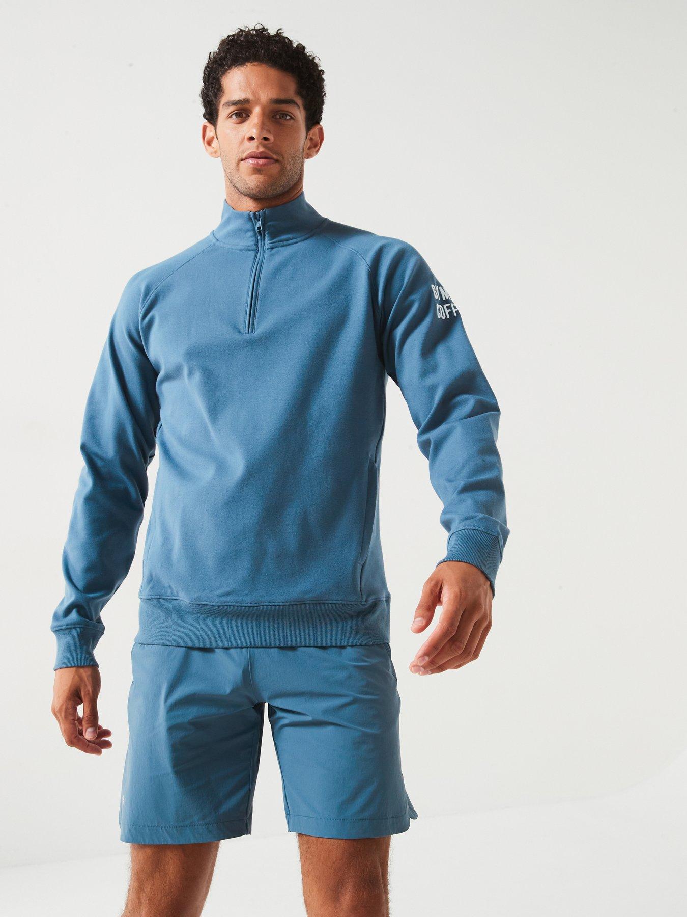 undefined Mens Training Chill Half Zip Top - Blue