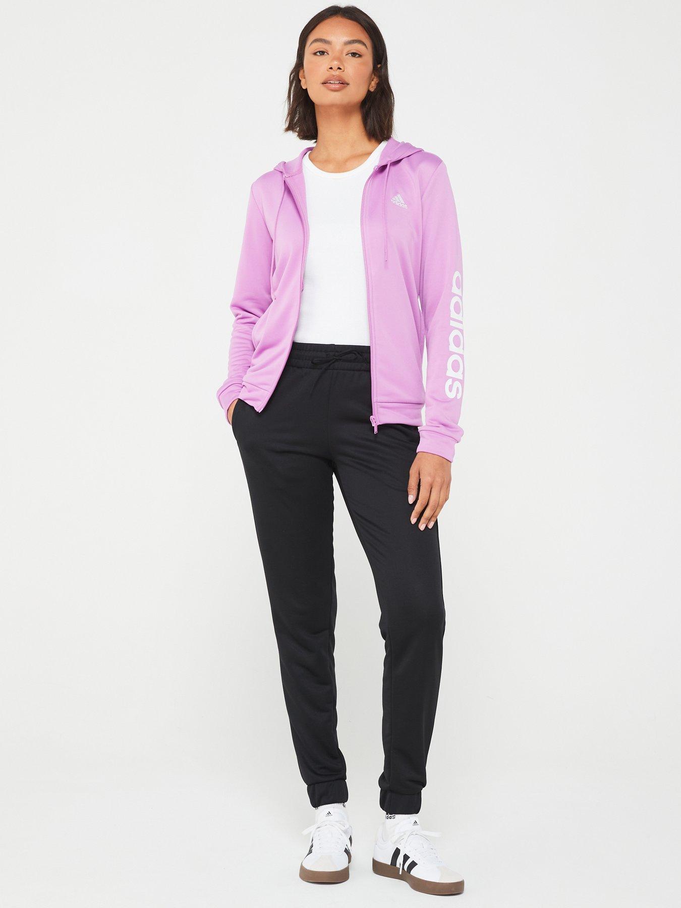 Pink and purple adidas tracksuit deals