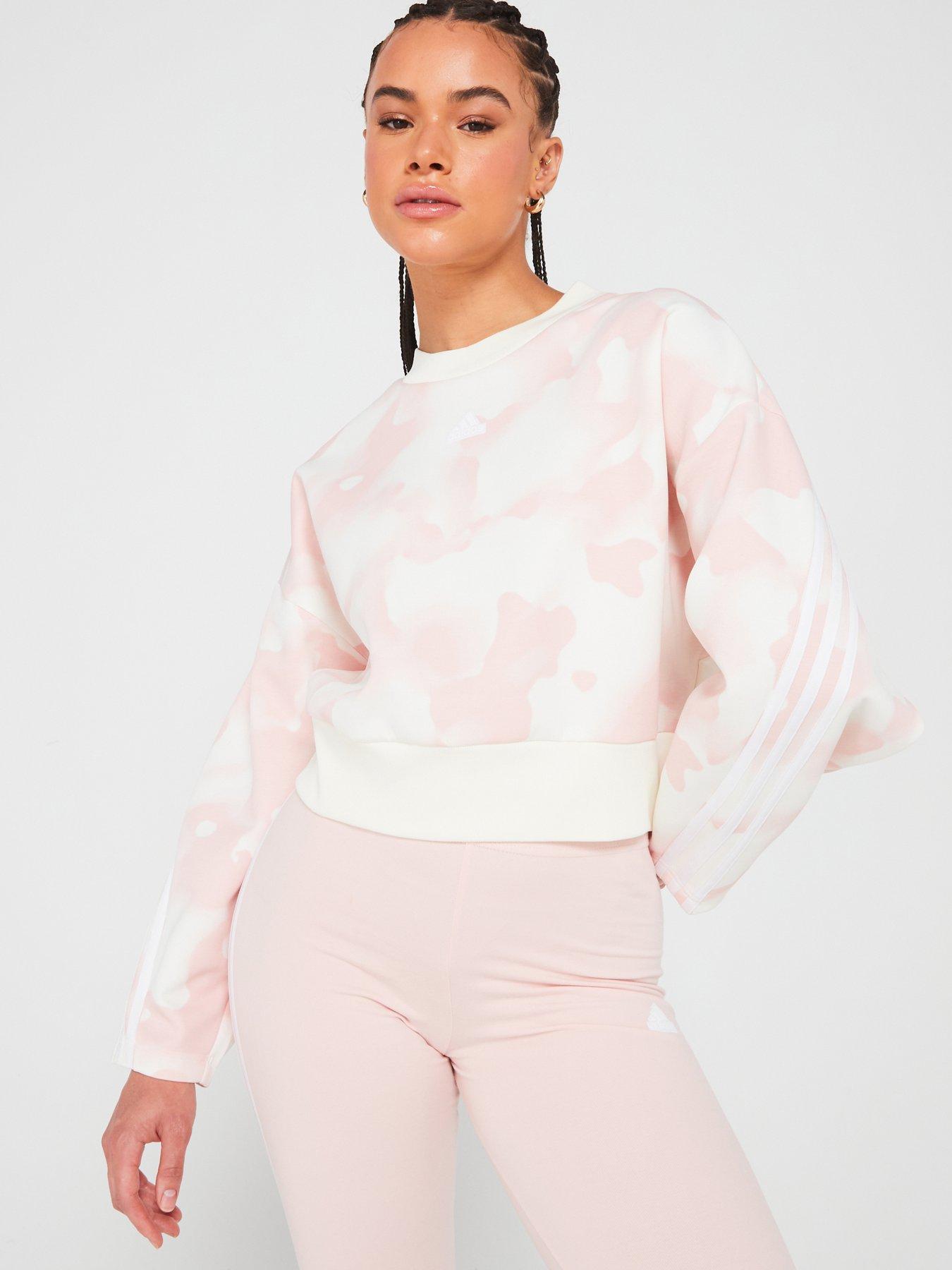 undefined Womens Future Icons 3 Stripe Crew Sweat - Off White/multi