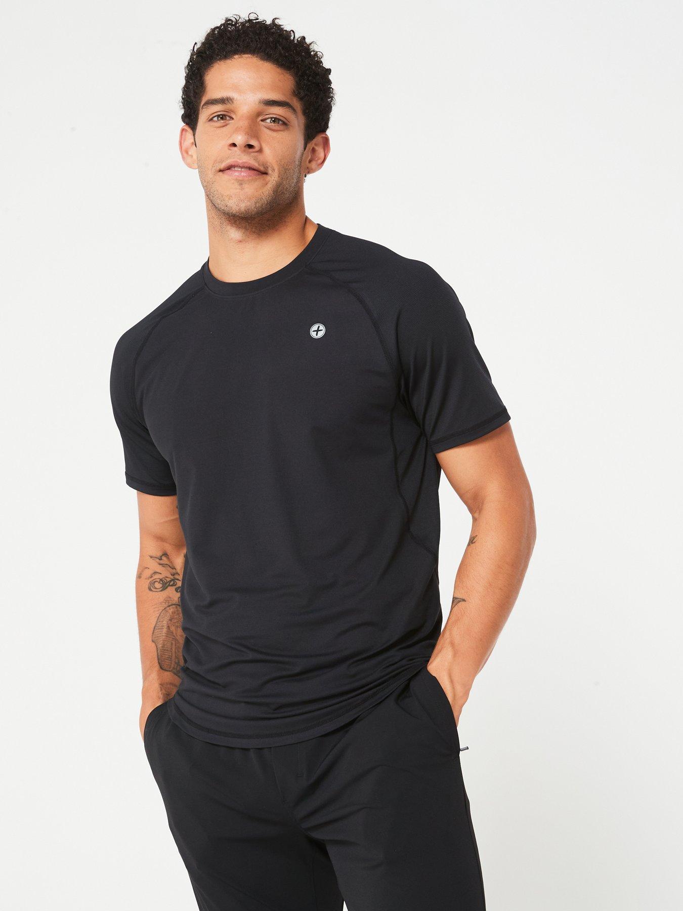 Gym + Coffee Mens Training Relentless T-Shirt - Black