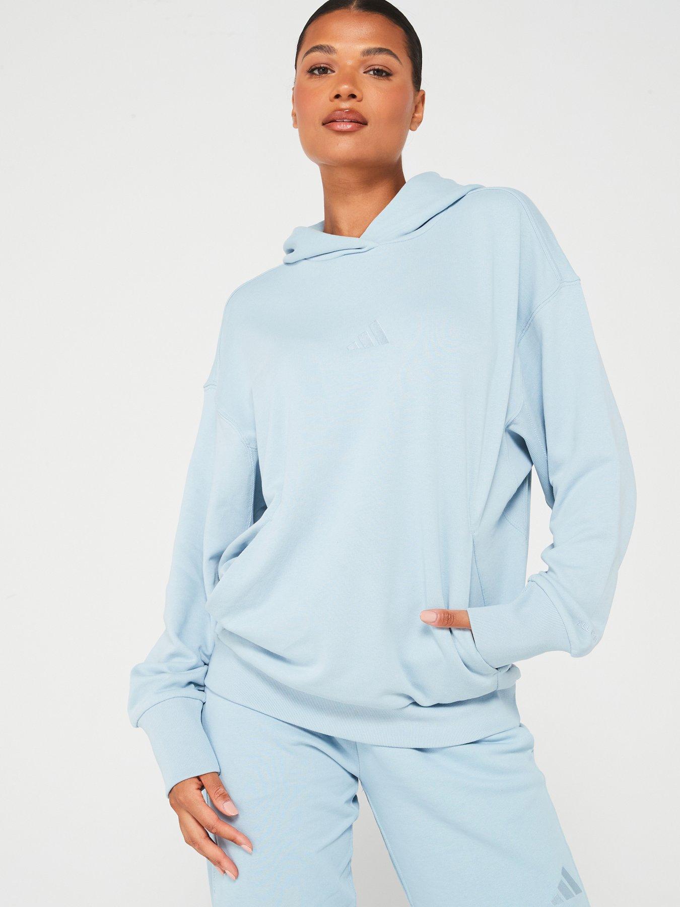 Blue adidas hoodie womens best sale