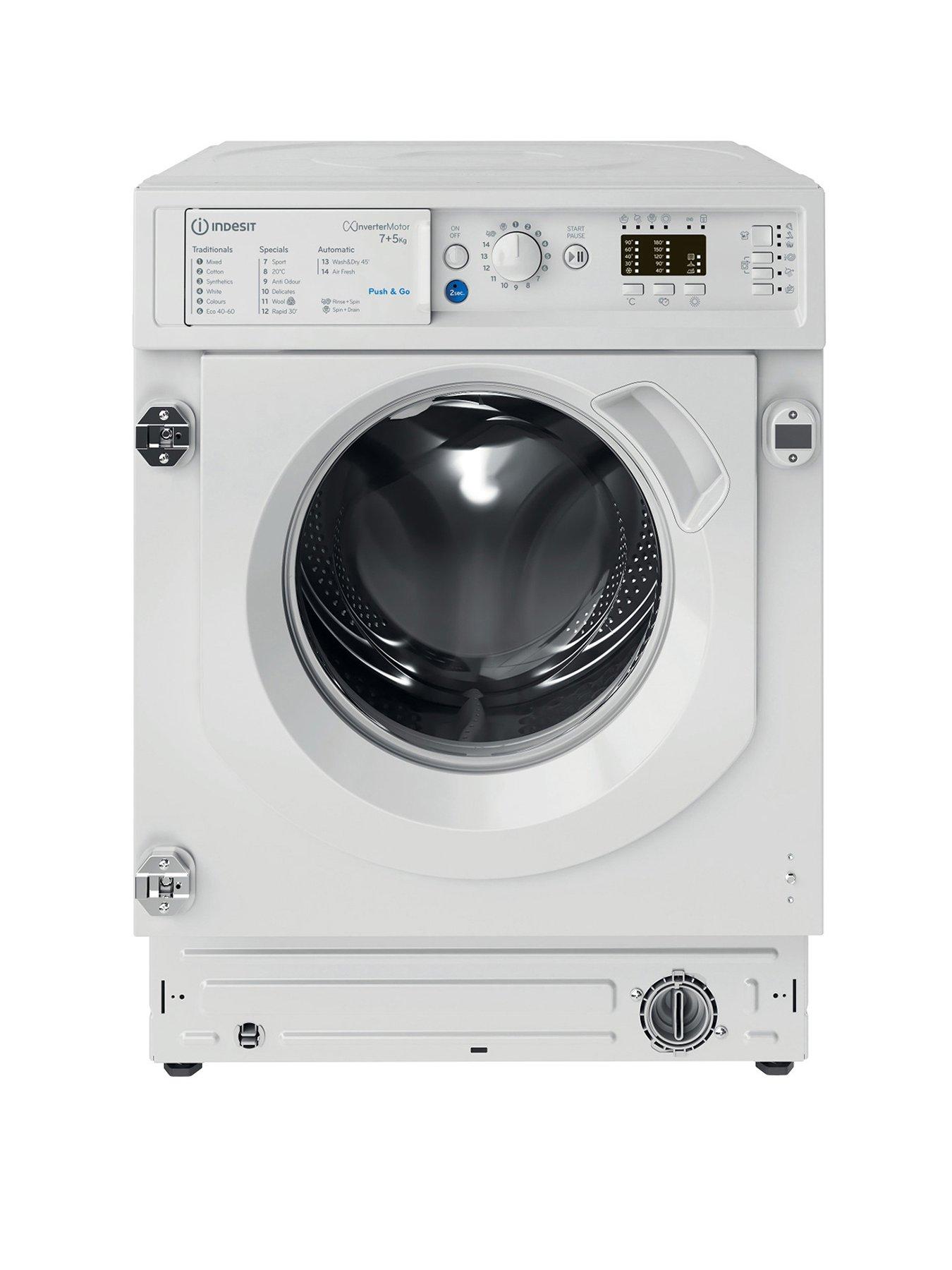 Product photograph of Indesit Biwdil75148 7 5kg Integrated Washer Dryer - Washer Dryer With Installation from very.co.uk