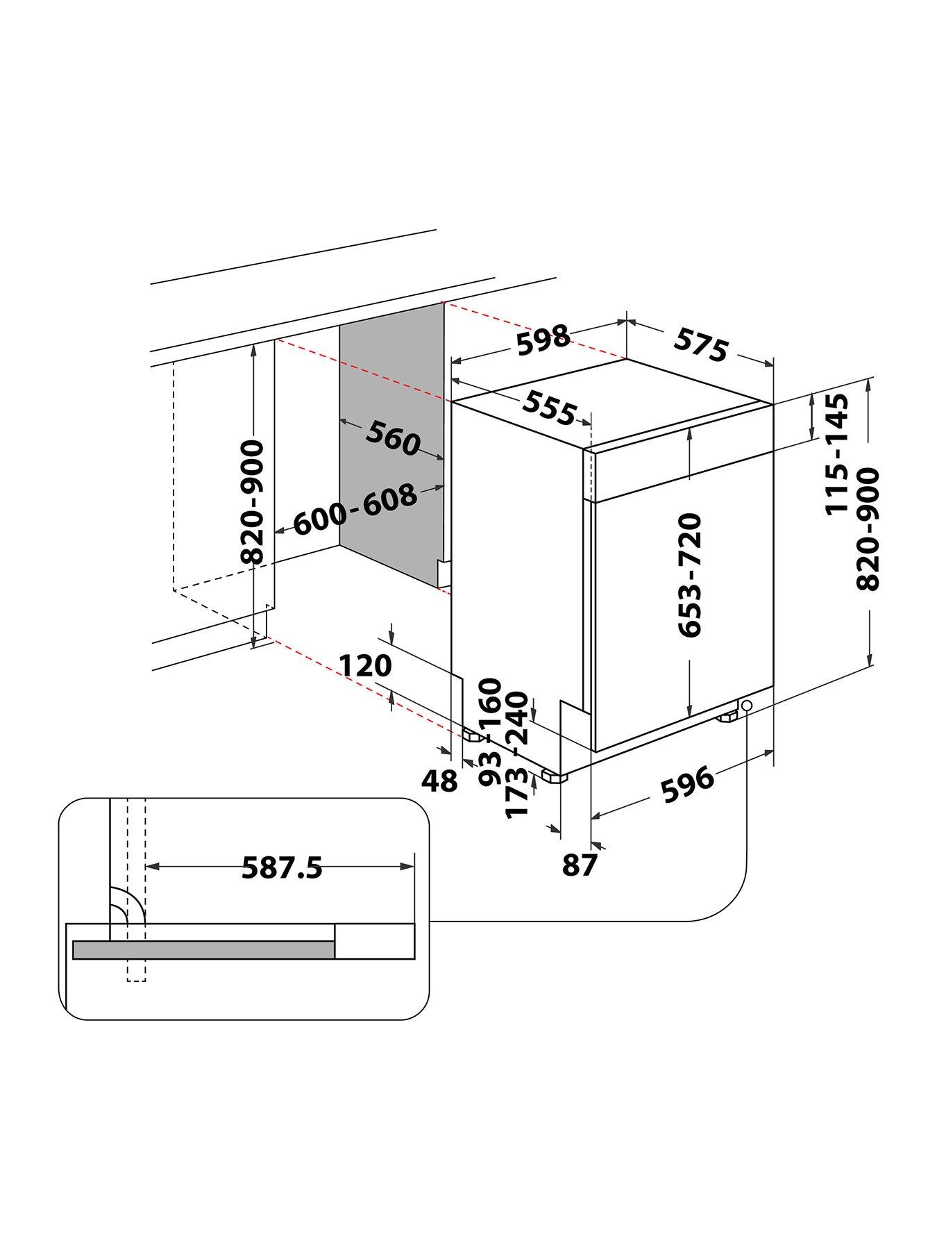 Image 7 of 7 of Indesit Push&amp;Go I3BL626UK 14 Place Setting Built-in Dishwasher