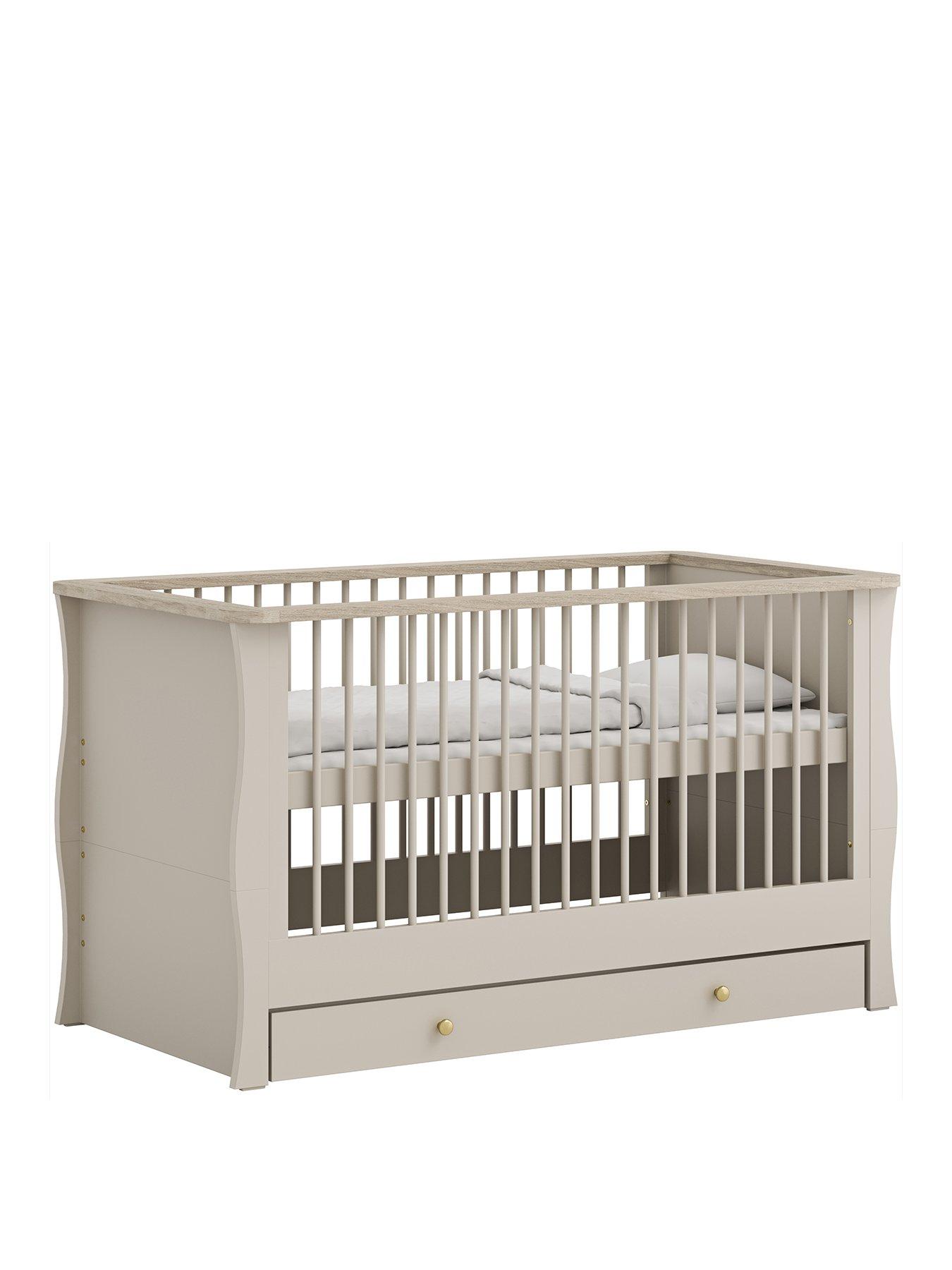 Image 2 of 6 of Little Acorns Celeste 4 Piece Nursery Furniture Set - Cashmere &amp; Grey Ash