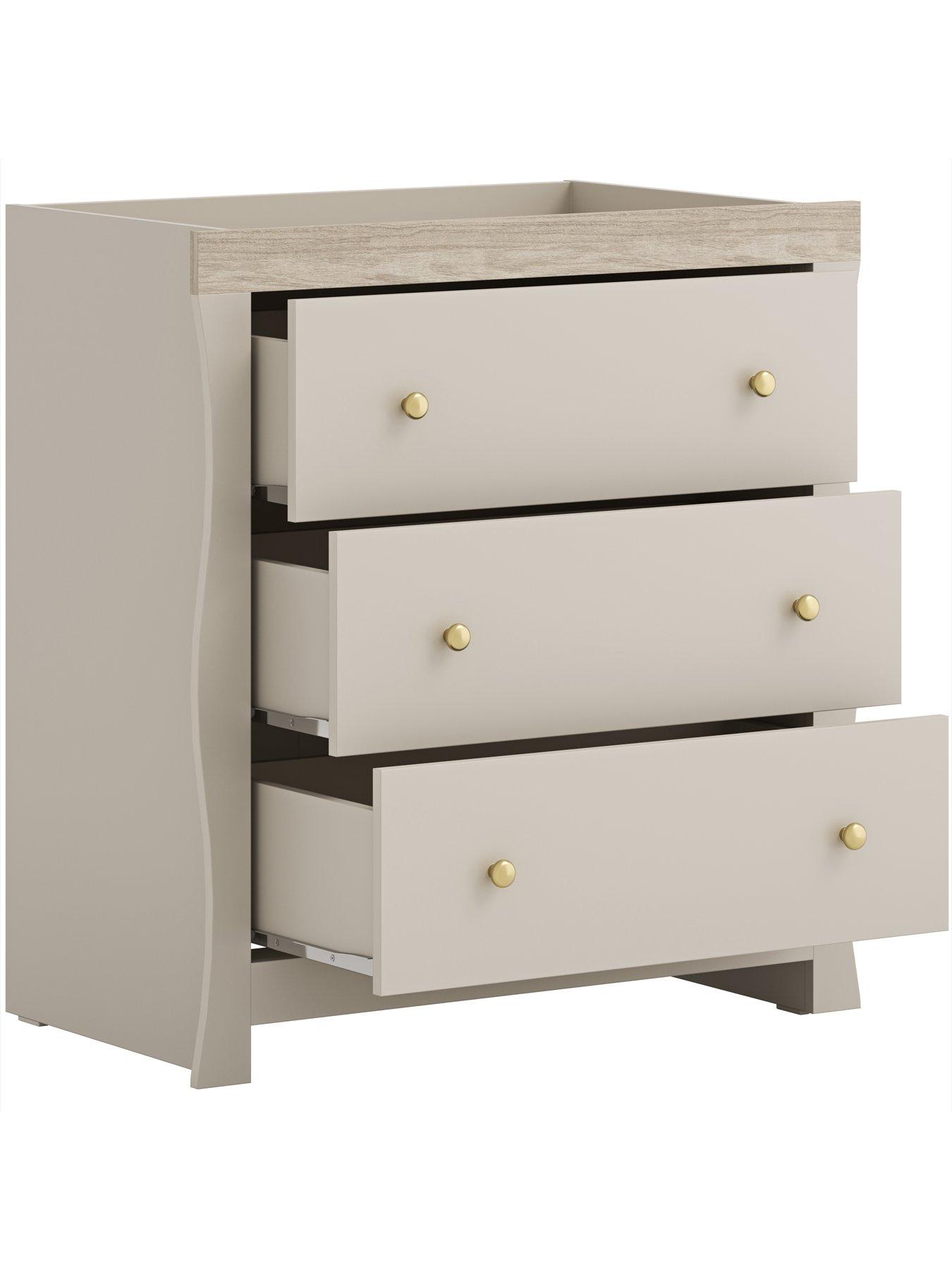 Image 4 of 6 of Little Acorns Celeste 4 Piece Nursery Furniture Set - Cashmere &amp; Grey Ash
