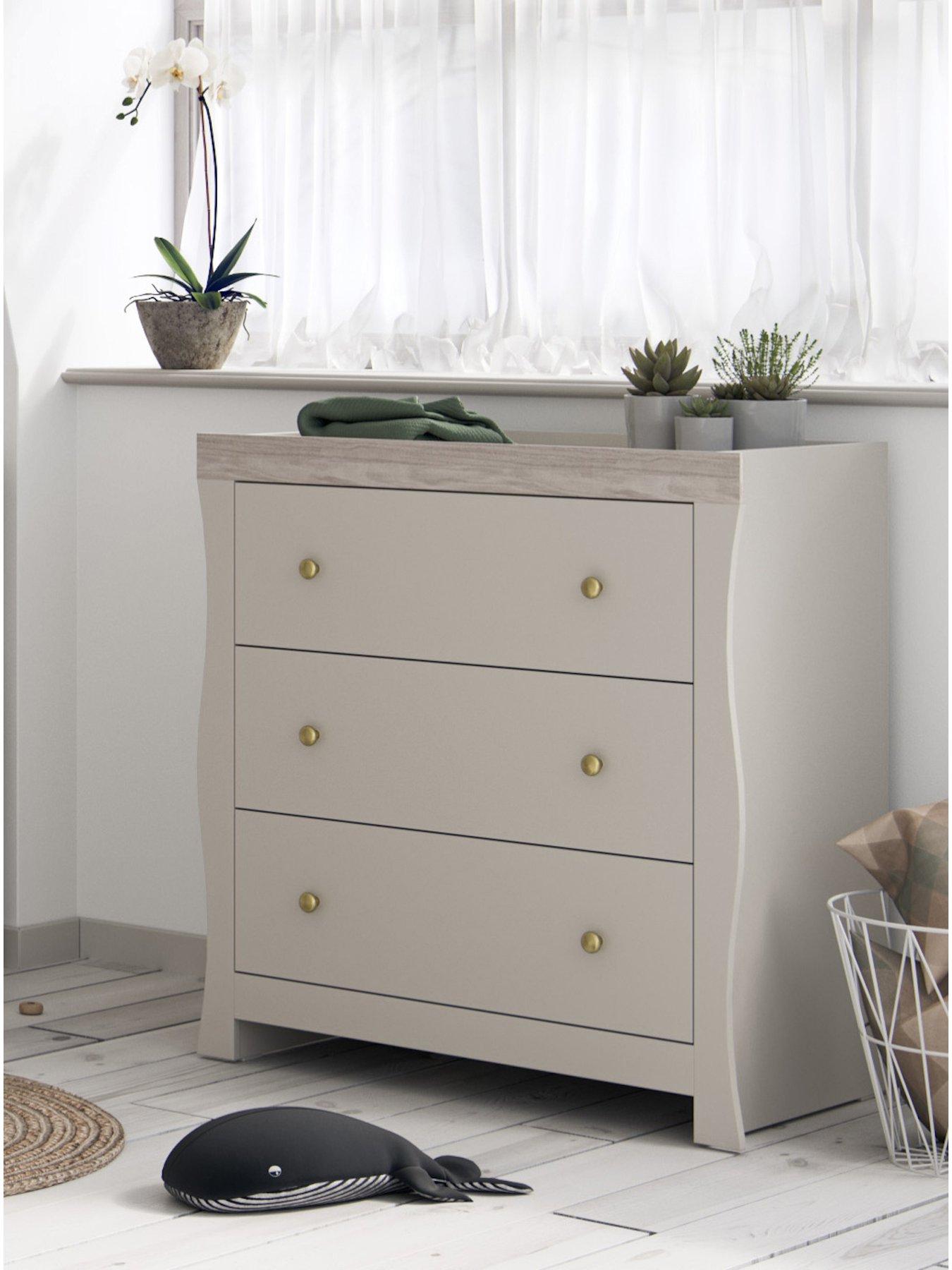 Product photograph of Little Acorns Celeste Dresser- Cashmere Amp Grey Ash from very.co.uk