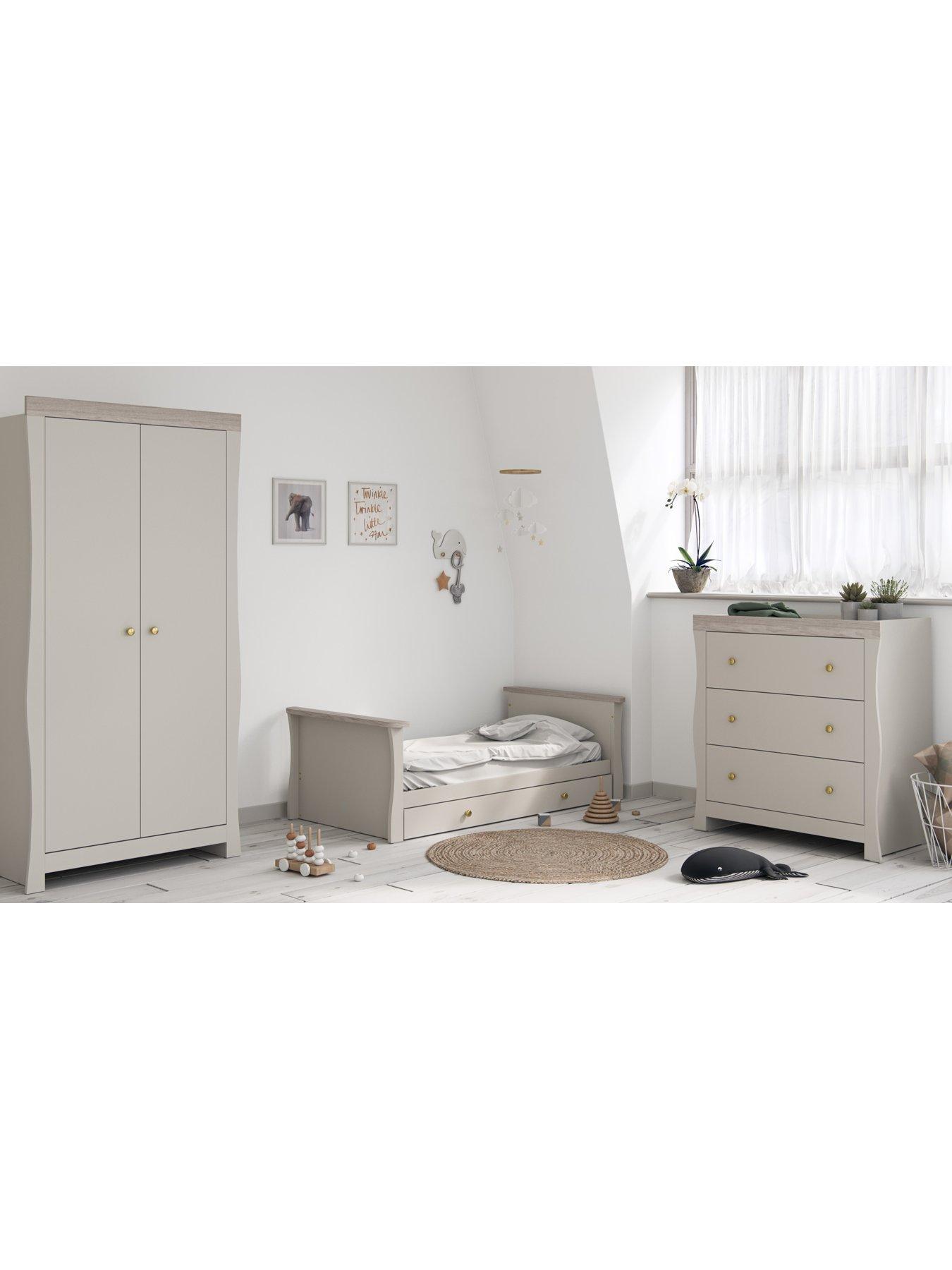 Image 5 of 5 of Little Acorns Celeste Double Wardrobe&nbsp;- Cashmere &amp; Grey Ash
