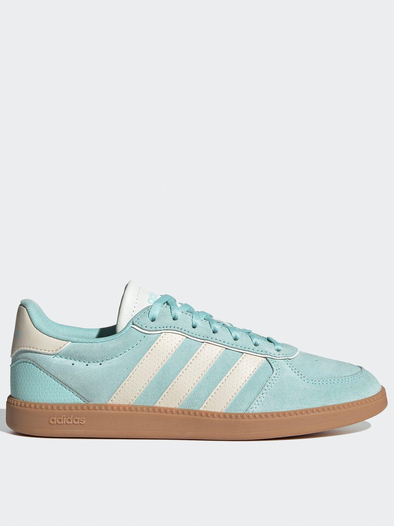 Adidas Sportswear Women'S Breaknet Sleek Suede Trainer - Aqua