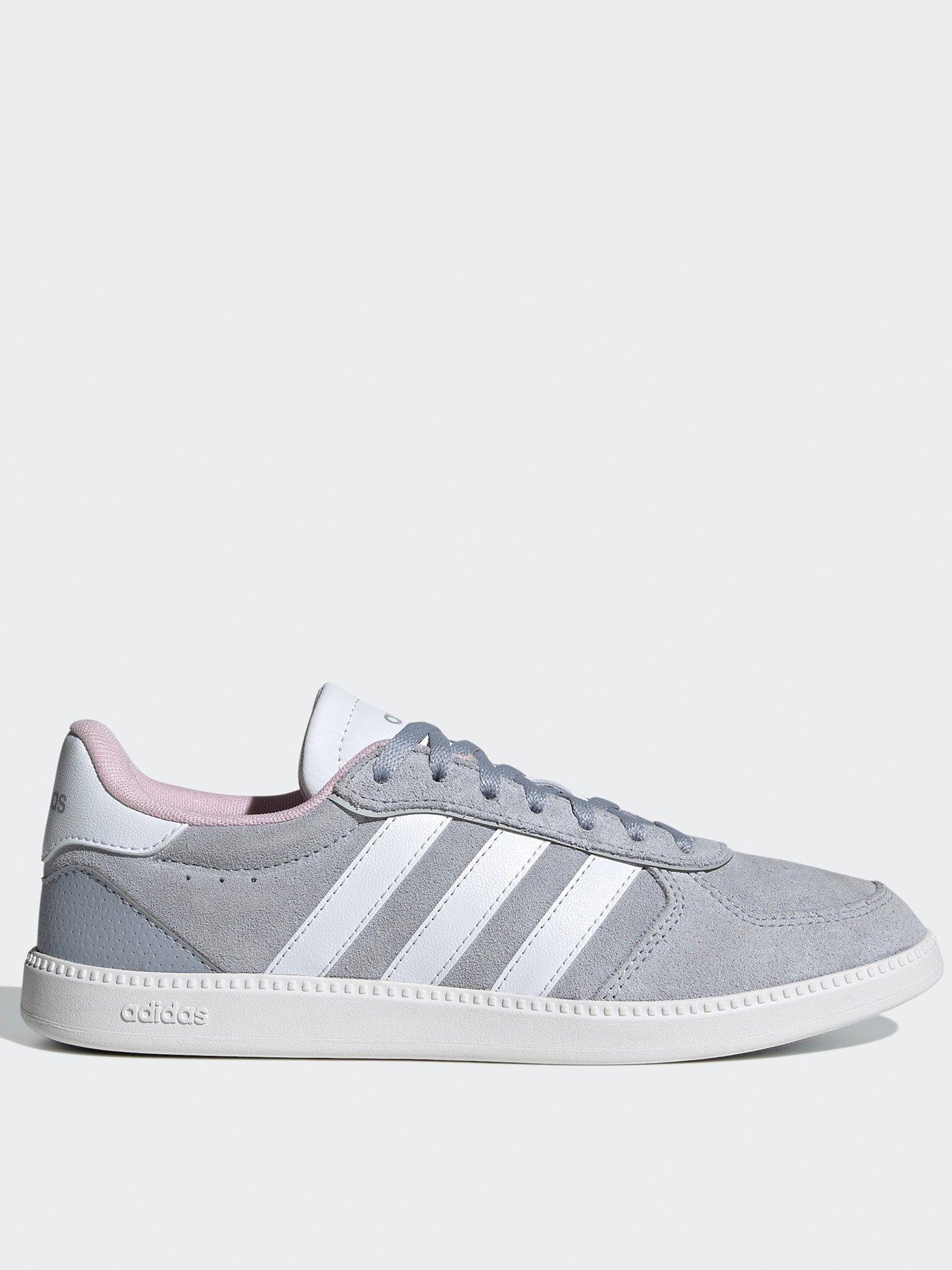 undefined Women's Breaknet Sleek Suede Trainer - Light Grey