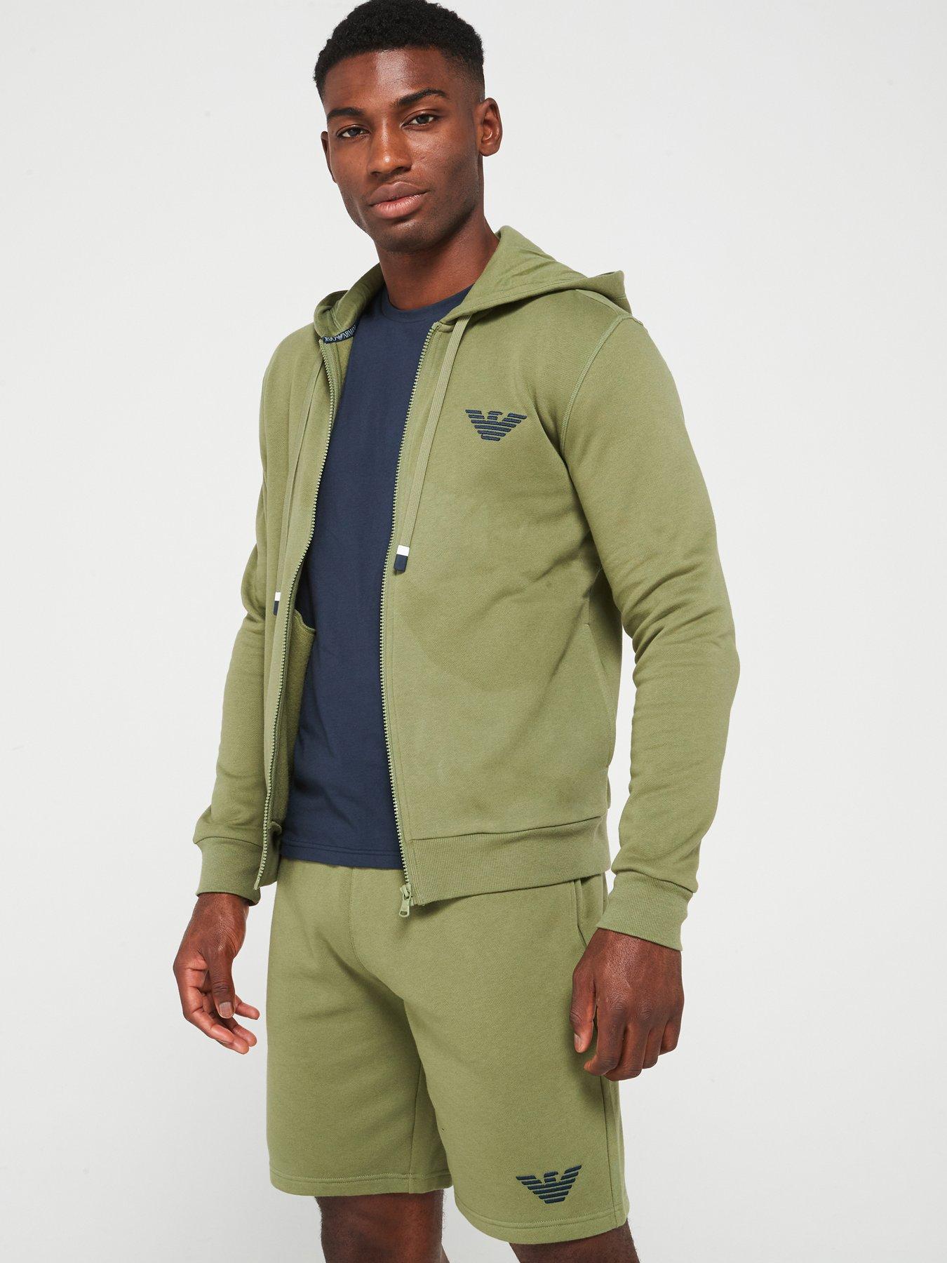 Armani green hoodie sale