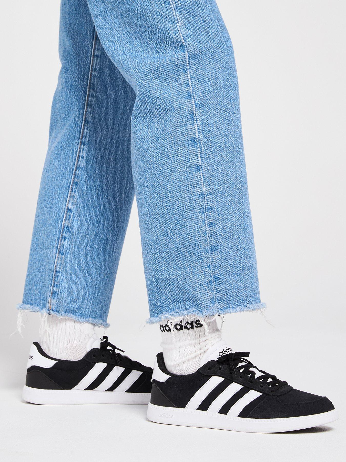 undefined Women's Breaknet Sleek Suede Trainer - Black/white