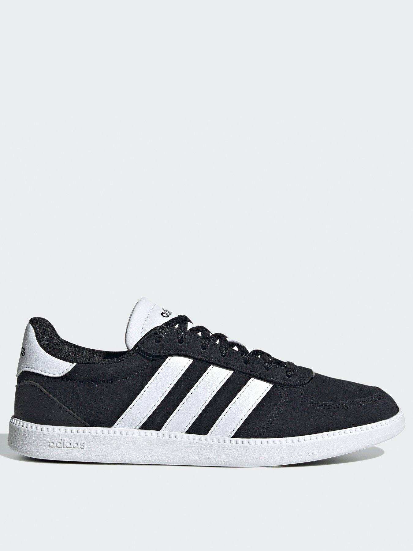 Black and white suede adidas trainers best sale