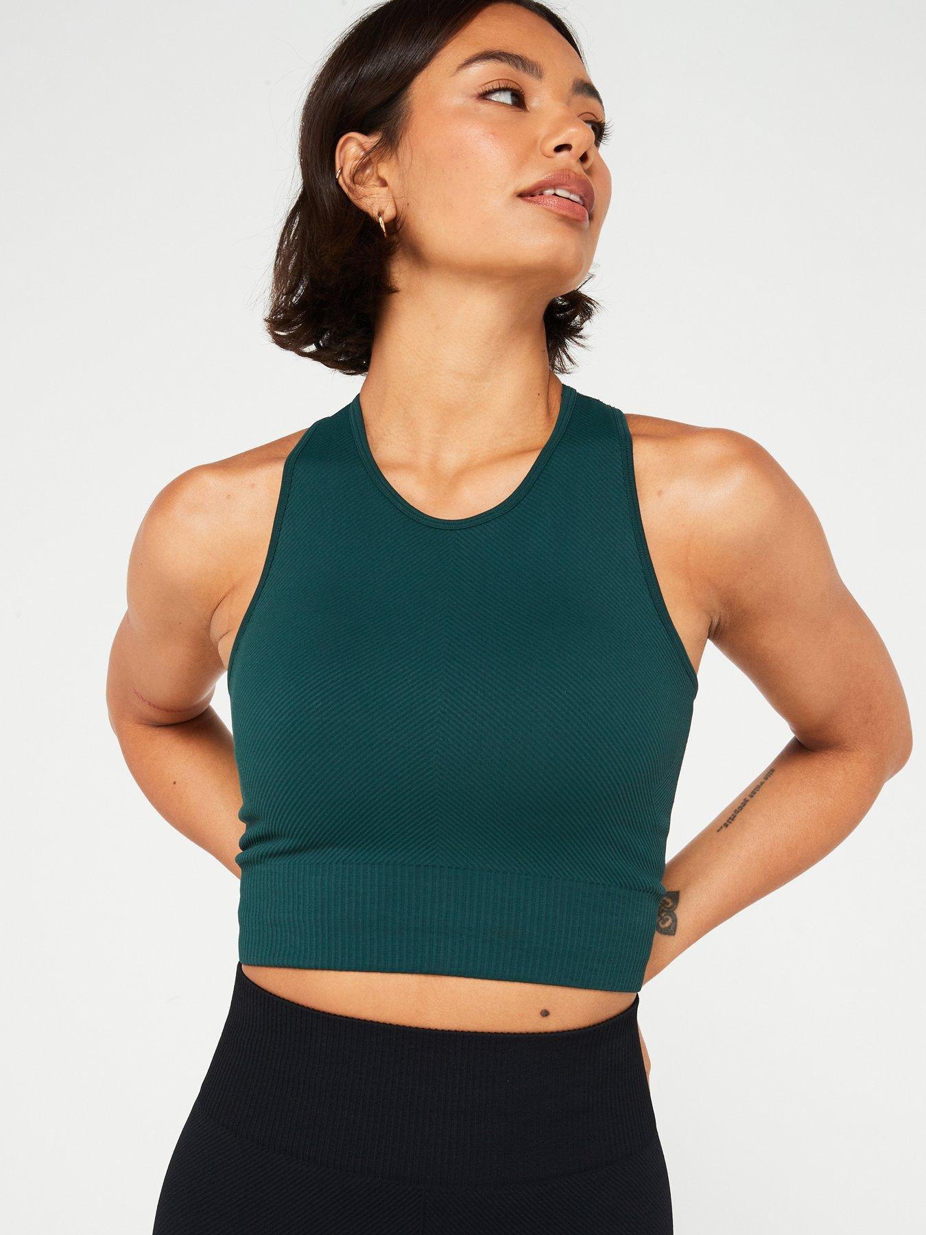 undefined Women's Training Lotus Chevron Bra - Green