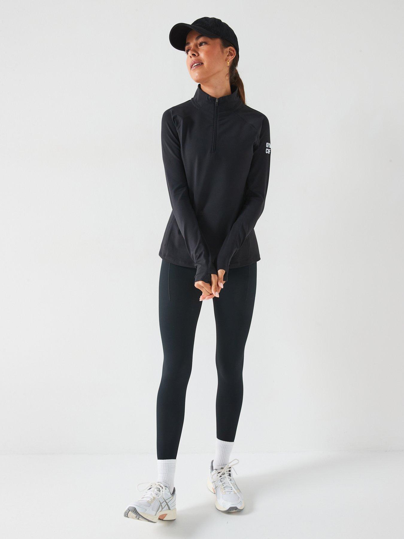 Image 3 of 6 of Gym + Coffee Women's Training Relentless 1/4 Zip - Black