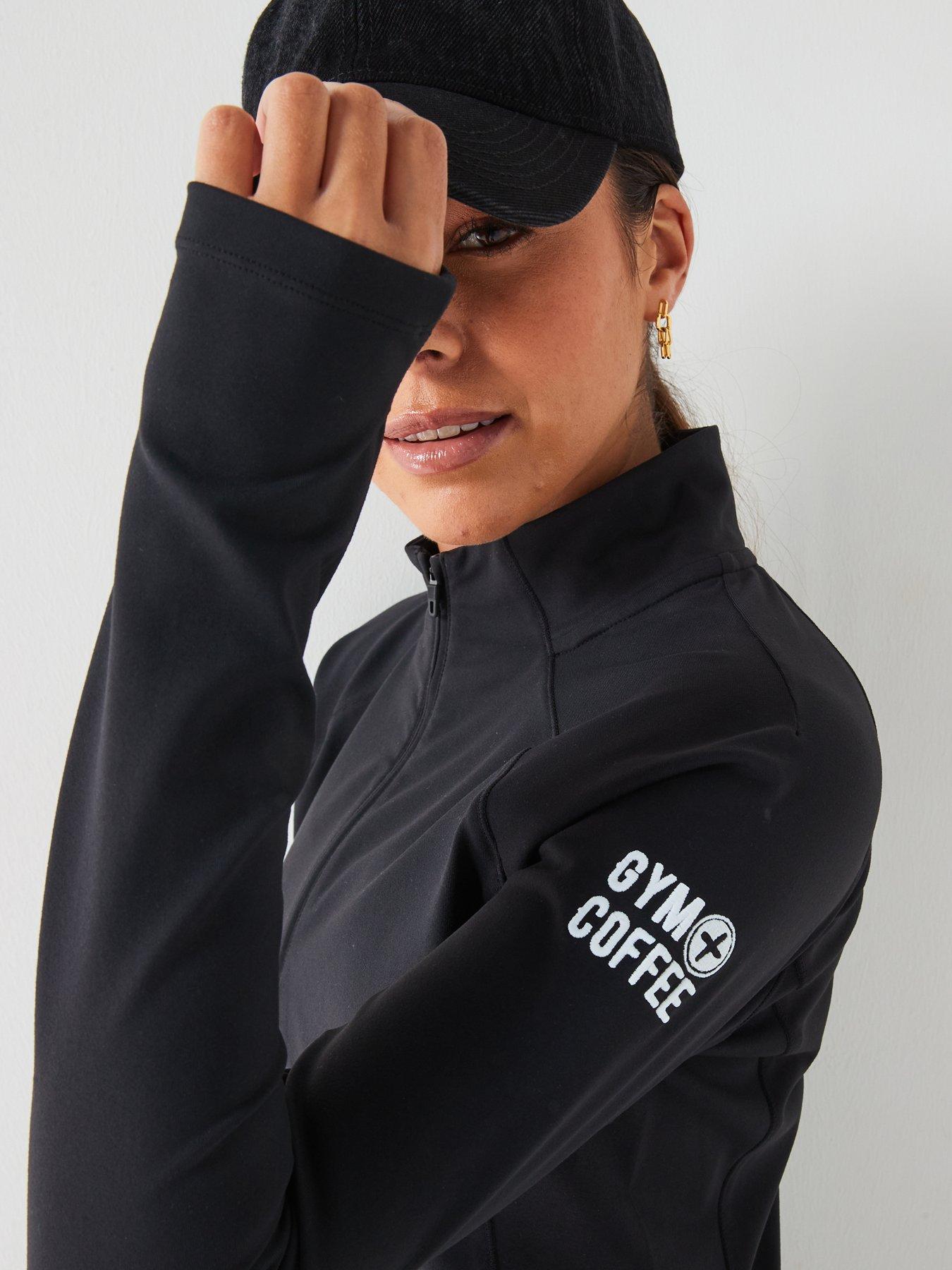 Image 4 of 6 of Gym + Coffee Women's Training Relentless 1/4 Zip - Black