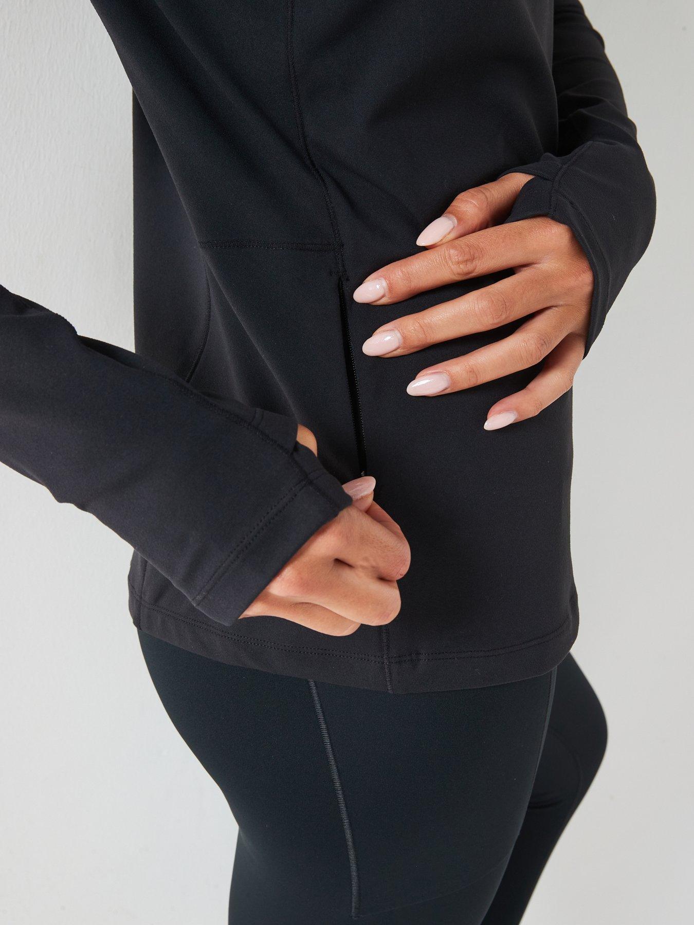Image 6 of 6 of Gym + Coffee Women's Training Relentless 1/4 Zip - Black