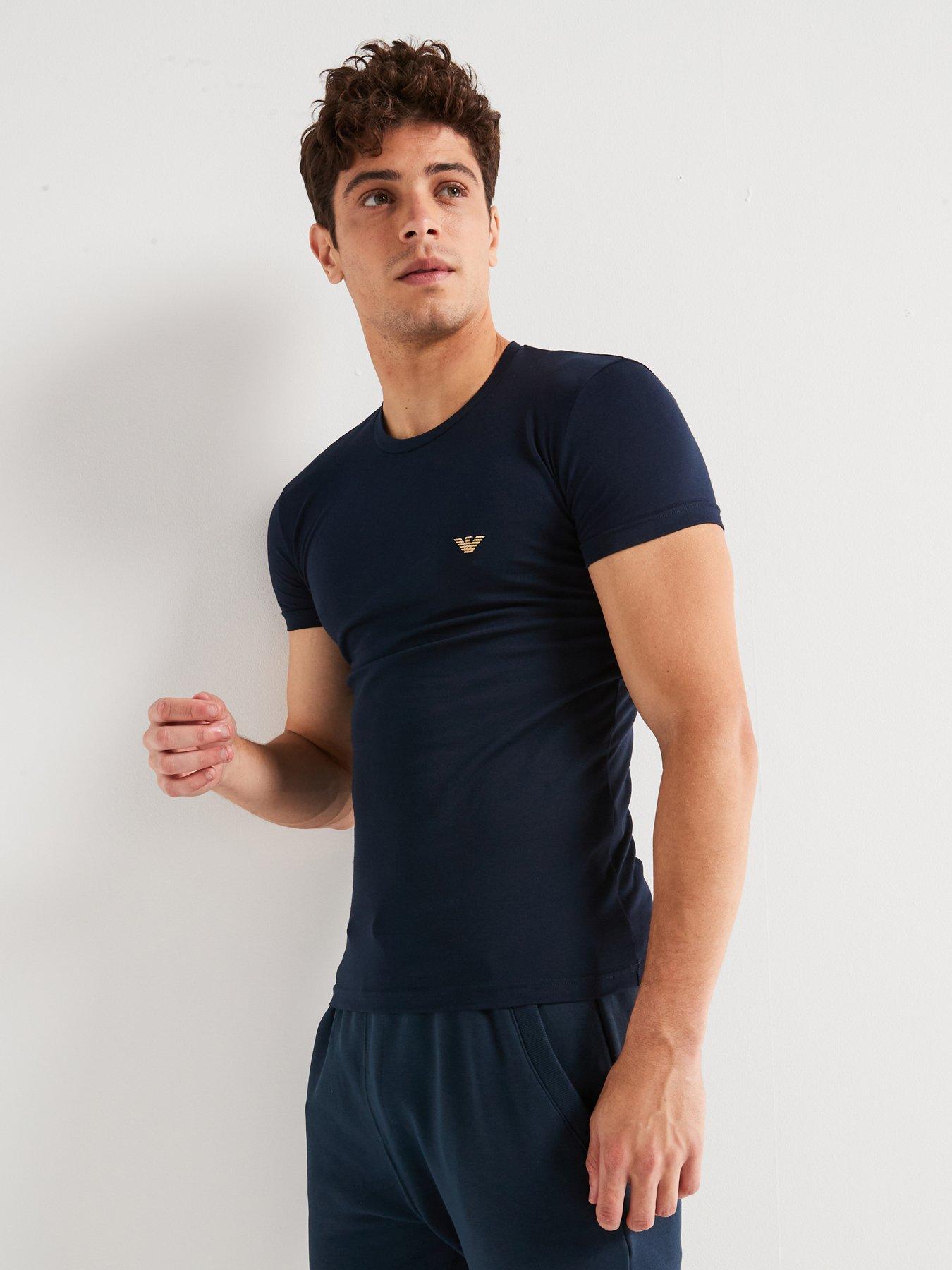 undefined Left Chest Eagle Logo T-Shirt - Navy