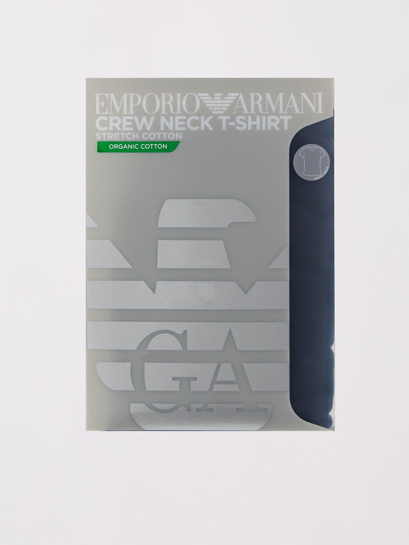 Image 6 of 6 of Emporio Armani Bodywear Left Chest Eagle Logo T-Shirt - Navy