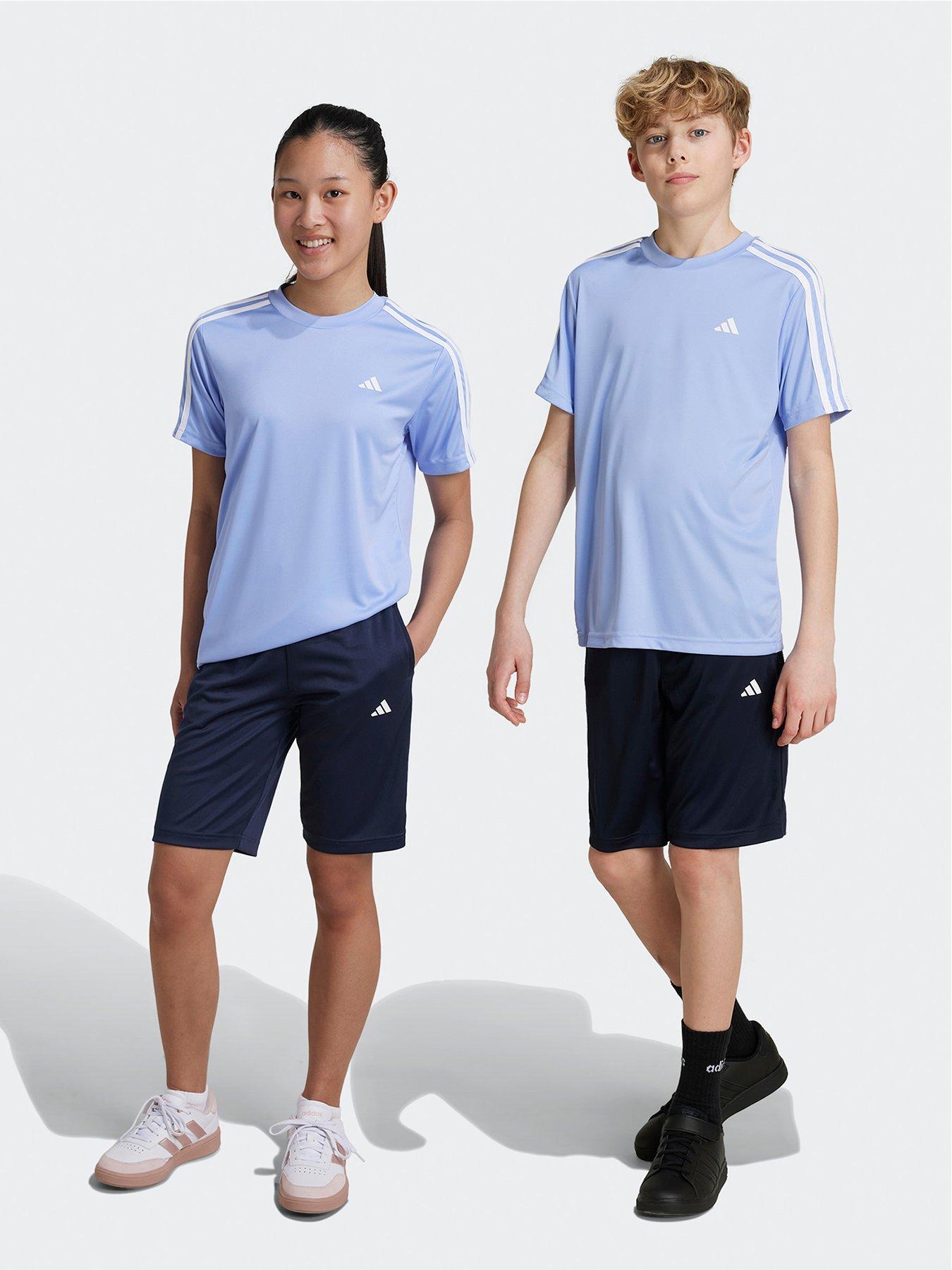 Image 1 of 5 of adidas Junior Boys Train Essentials 3 Stripe Set - Blue