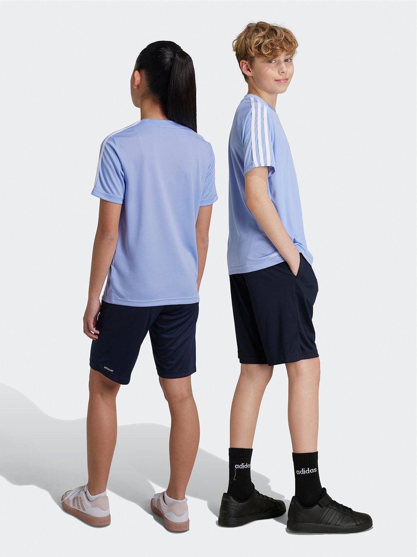 Image 3 of 5 of adidas Junior Boys Train Essentials 3 Stripe Set - Blue