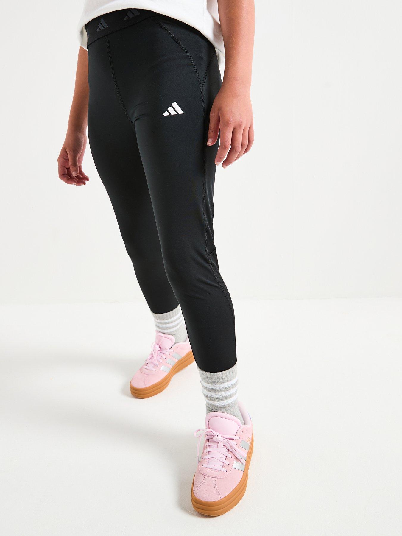 Image 1 of 6 of adidas Junior Girls Training Tech Fit Tights - Black
