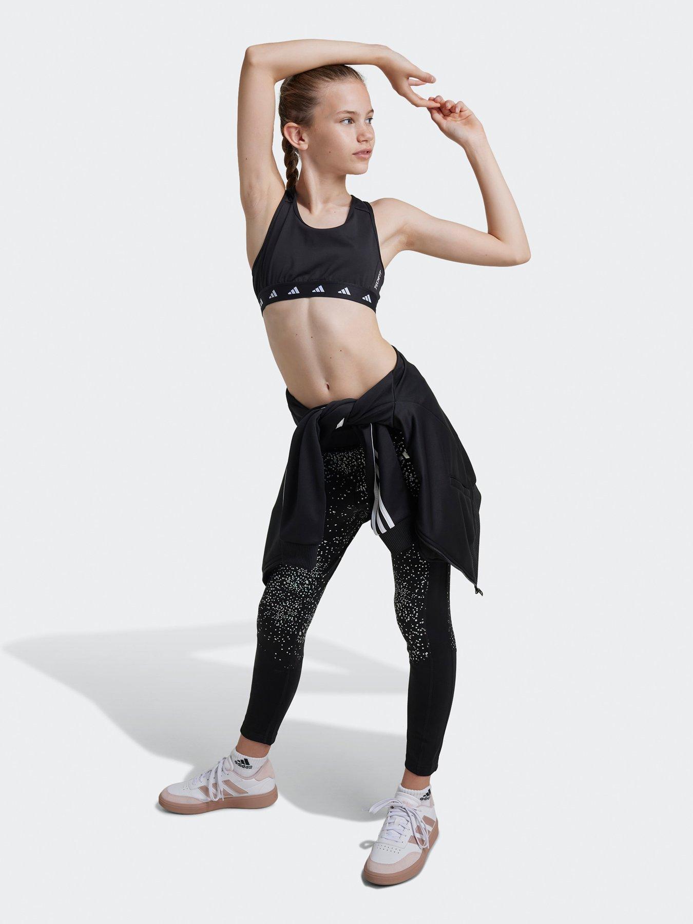 Image 2 of 5 of adidas Junior Girls Training Power Tech Fit Bra - Black