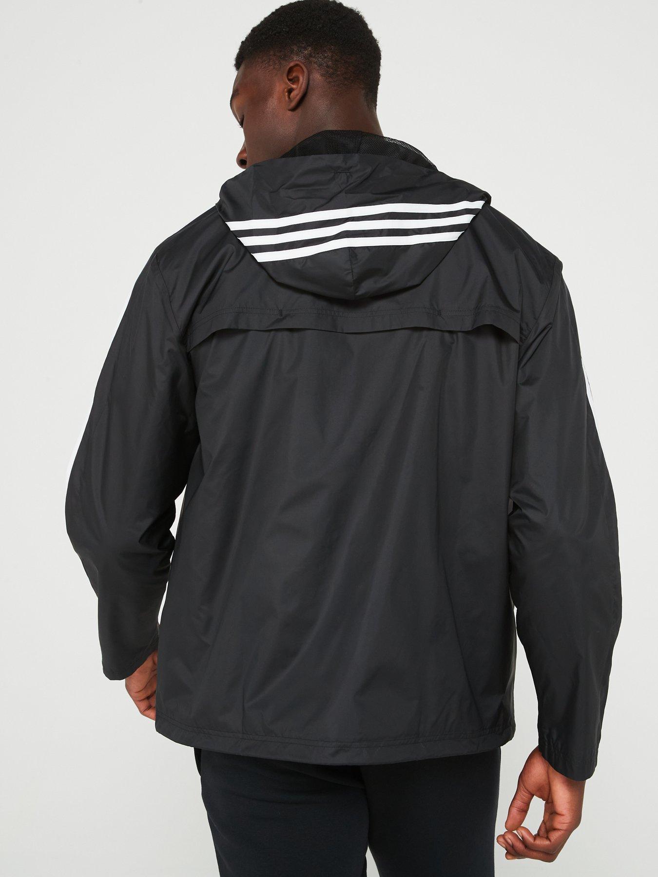 Men s 3 Stripe Windbreaker Black