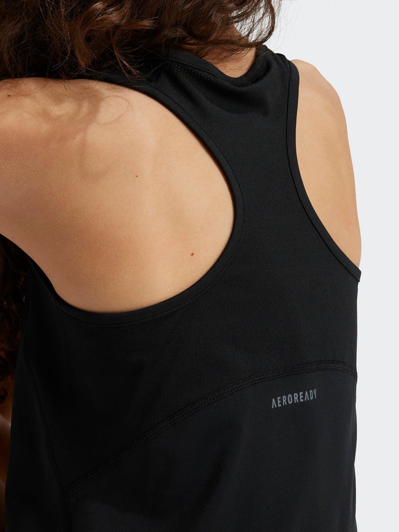 Image 5 of 5 of adidas Junior Girls Training Tech Fit Tank - Black/White