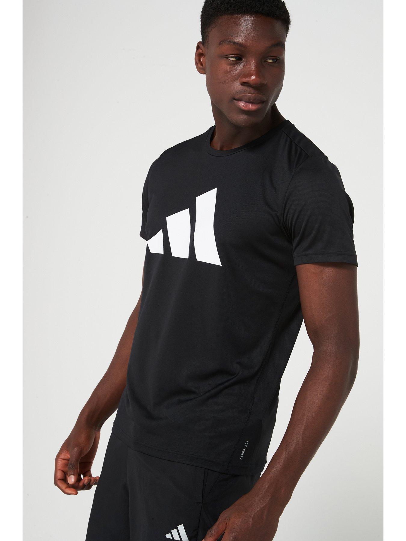 Image 1 of 6 of adidas Mens Running Run It T-Shirt - Black