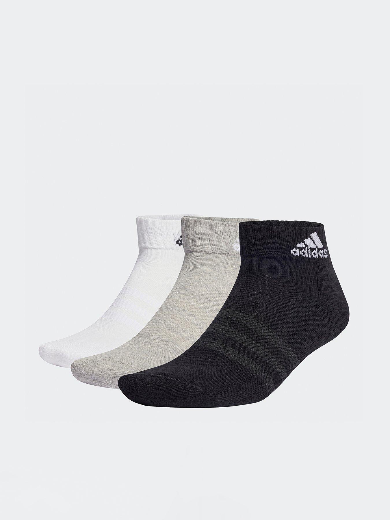 undefined Unisex Cushioned Sportswear Ankle Socks - 6 Pack - Grey