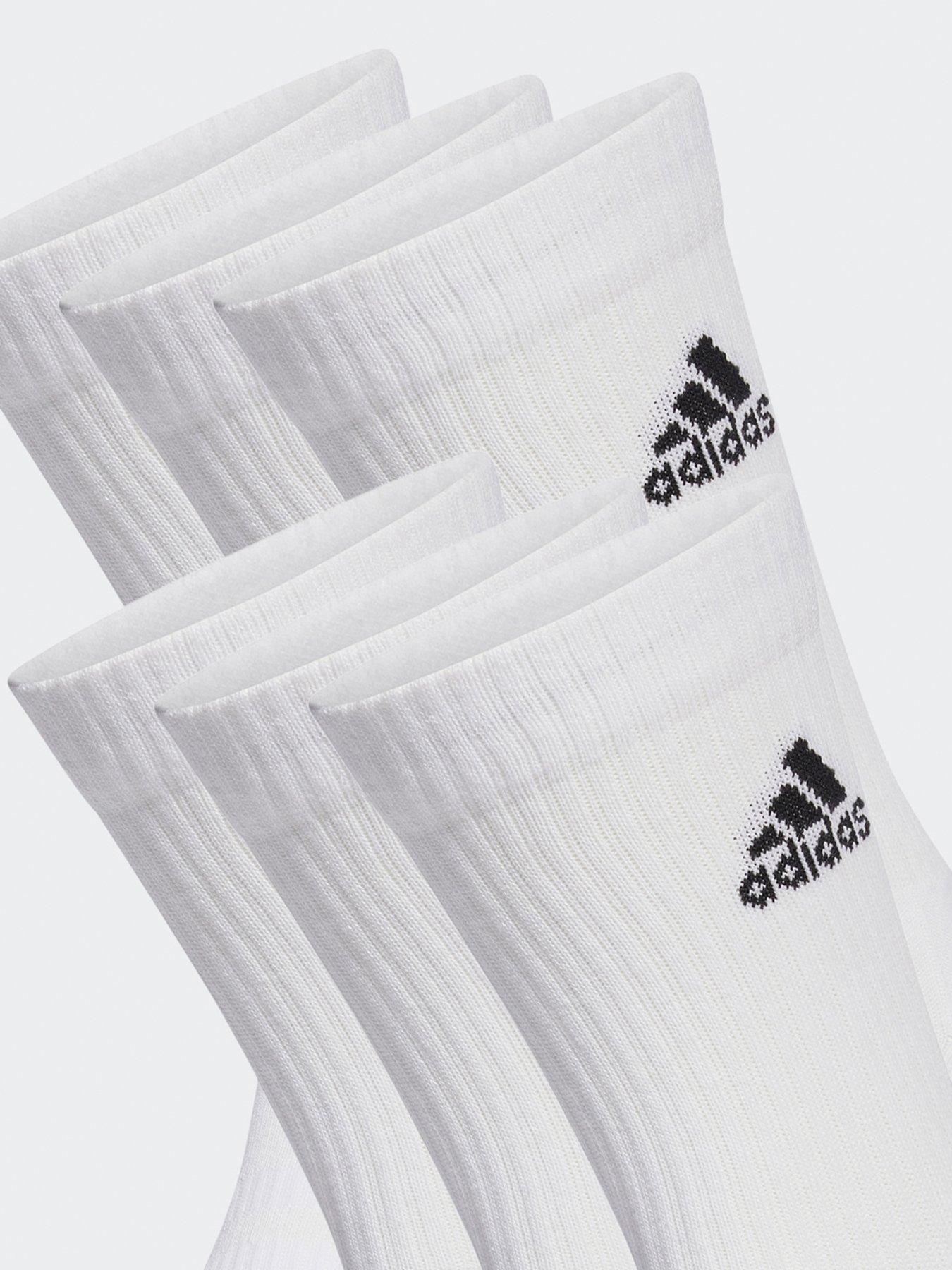 Image 2 of 2 of adidas Sportswear Unisex Cushioned Sportswear Crew Socks - 6 Pack - White/black