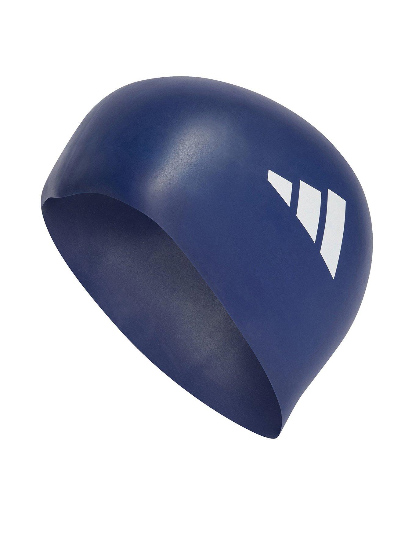 undefined Unisex Adult Swimming 3 Stripe Cap - Blue