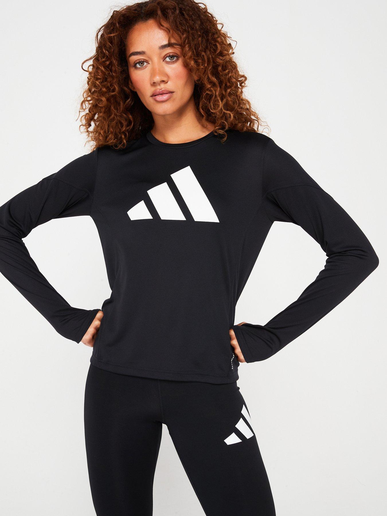 Womens Running Run It Long Sleeve Top Black